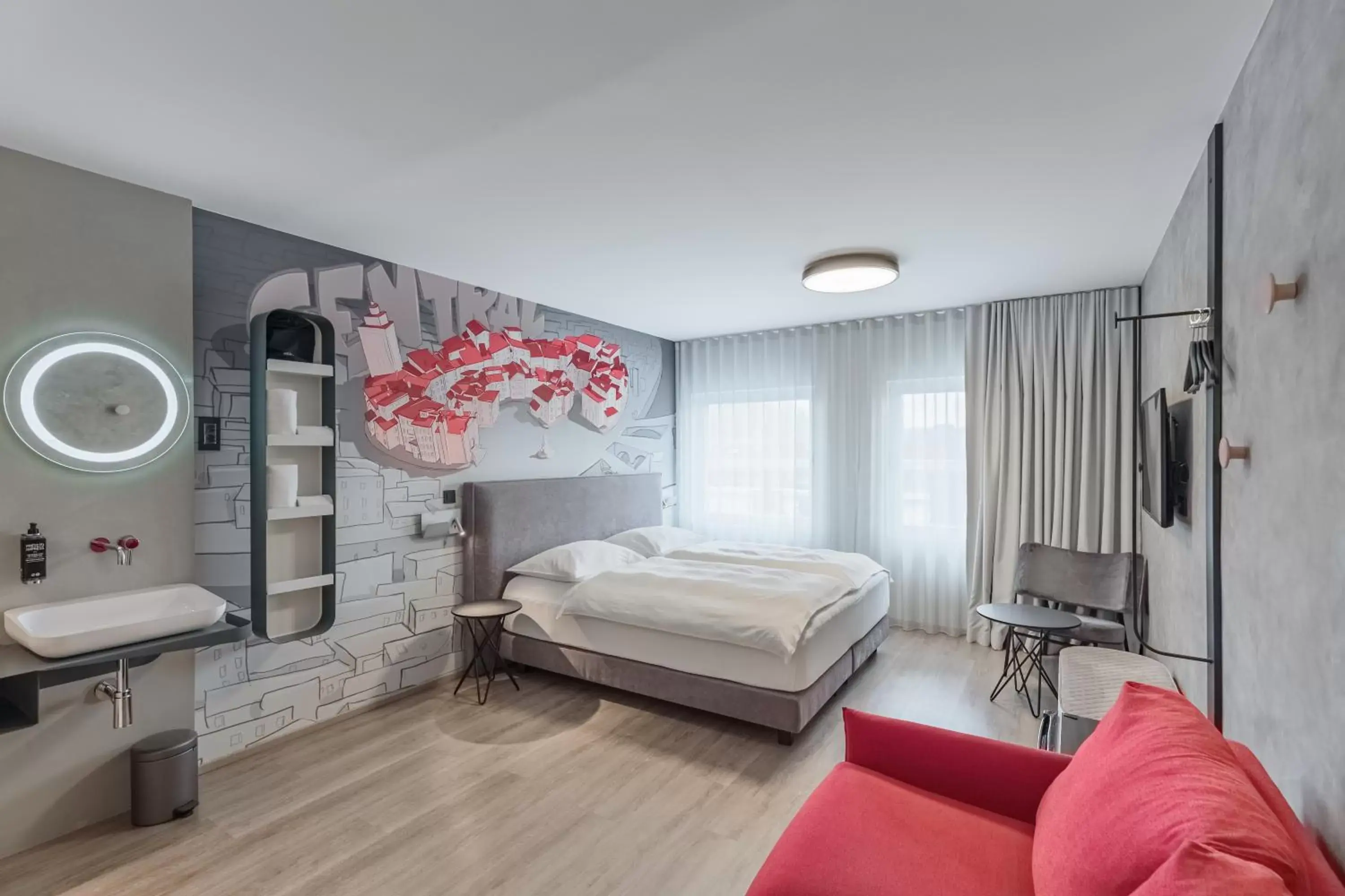 Bedroom in ibis Styles Ljubljana Centre