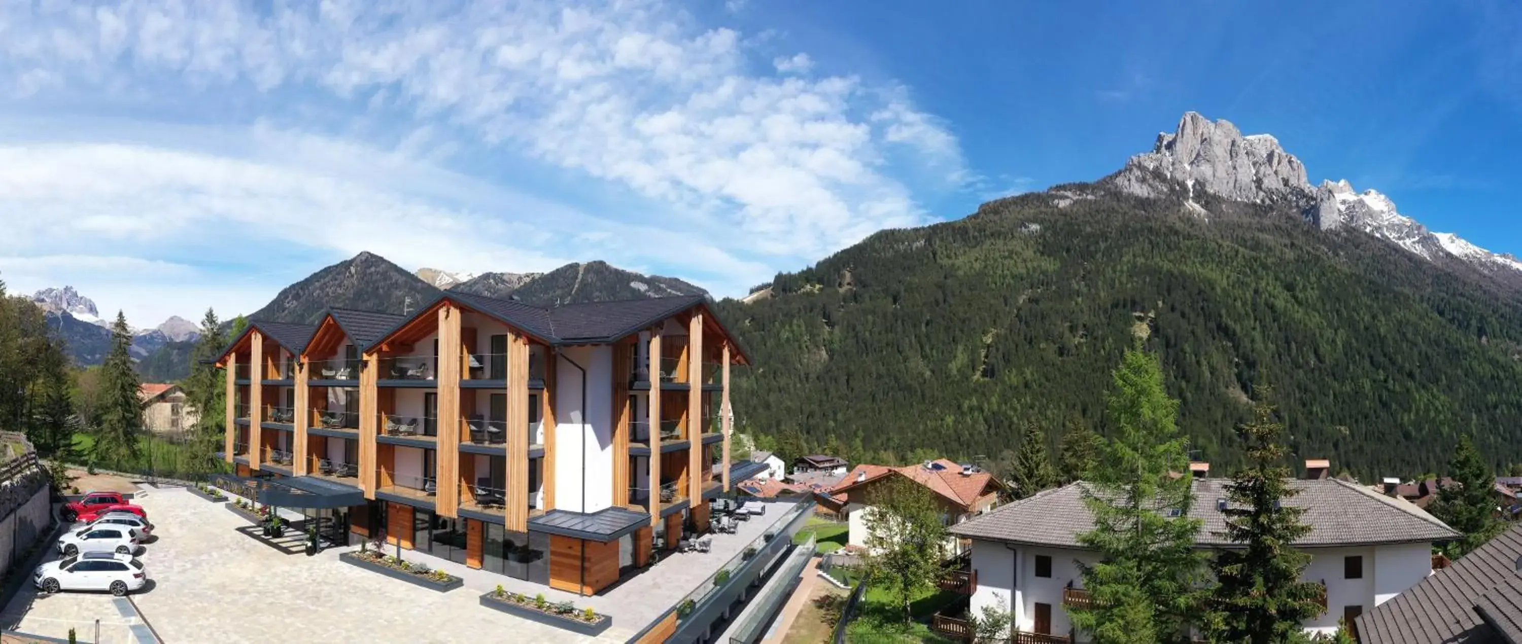 Property building, Winter in Ciampedie Luxury Alpine Spa Hotel
