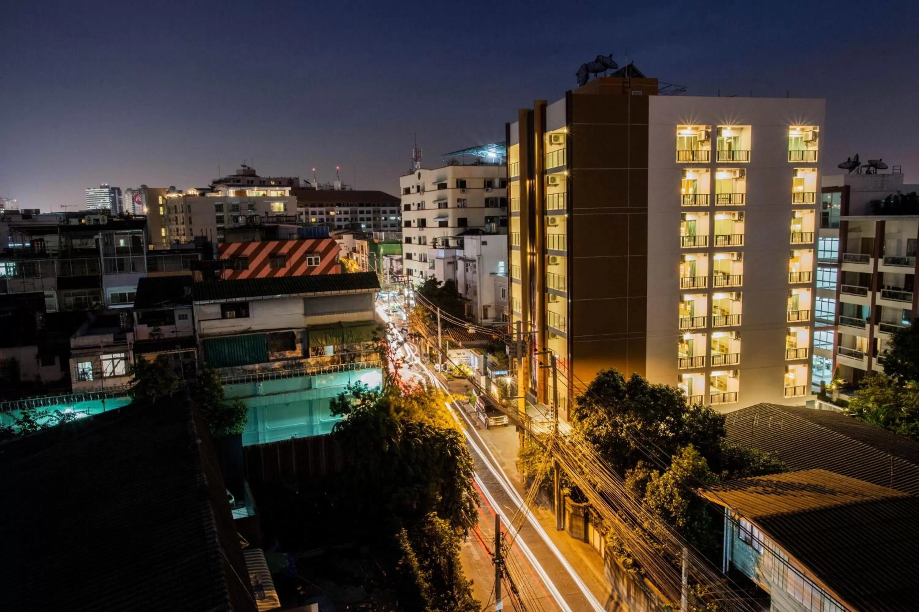 Facade/entrance in The Aim Sathorn Hotel