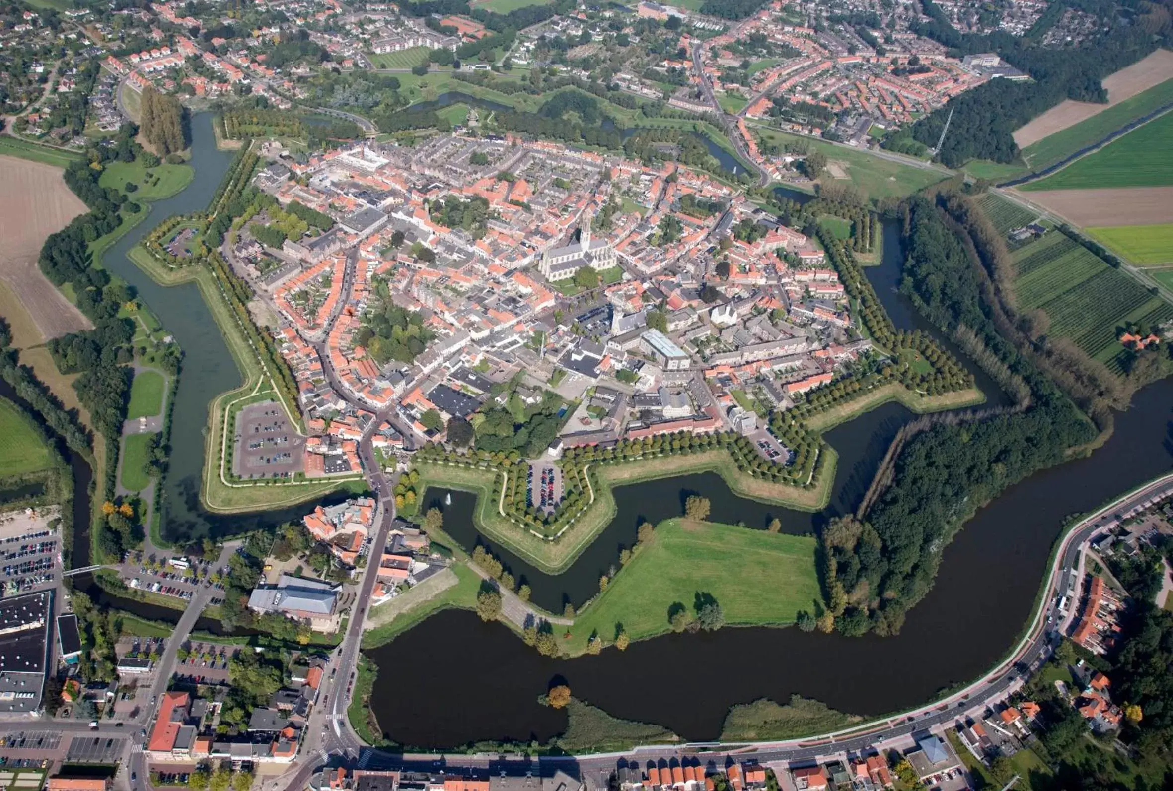 City view, Bird's-eye View in Hotel Hulst