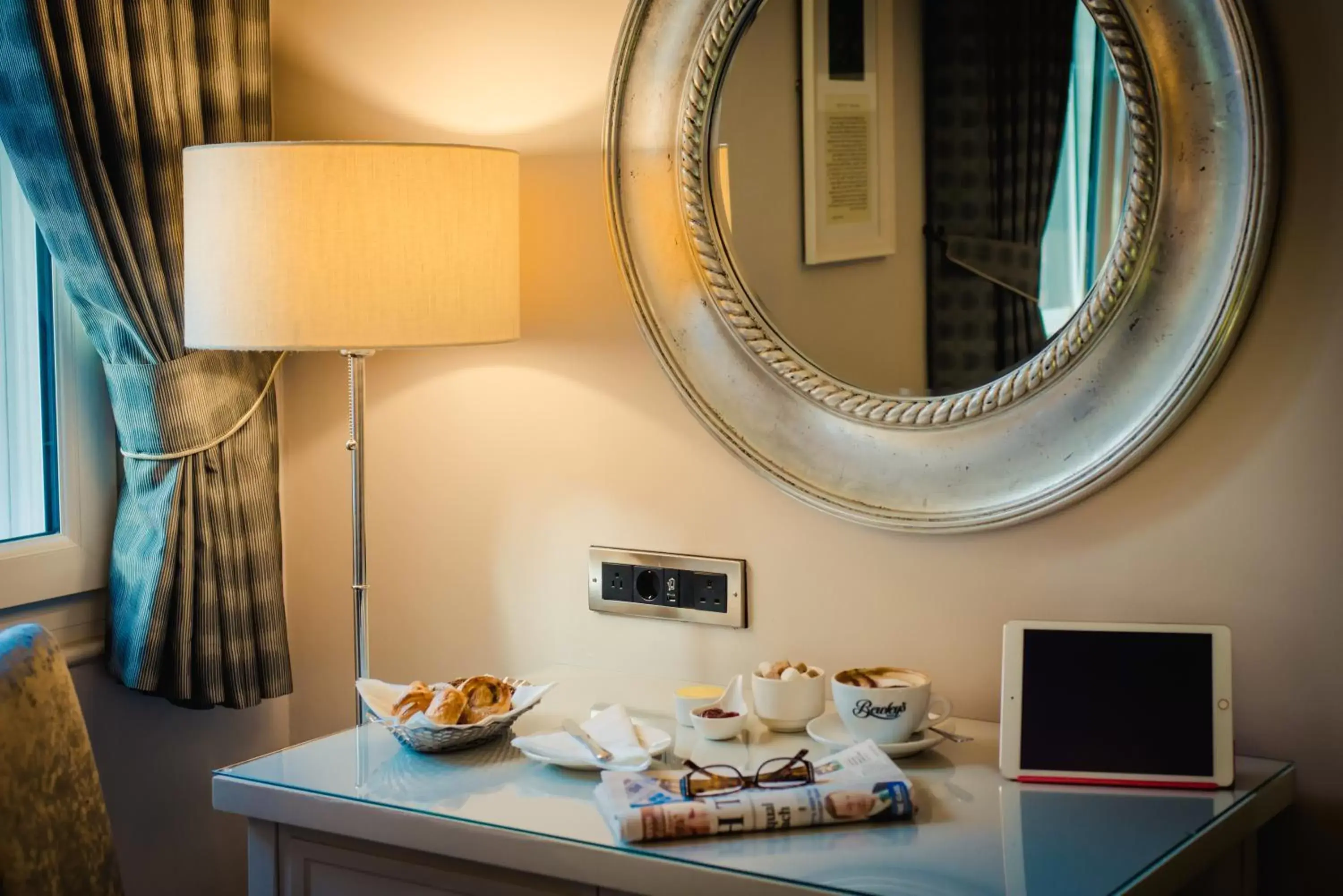 Decorative detail, TV/Entertainment Center in Hotel Isaacs Cork City