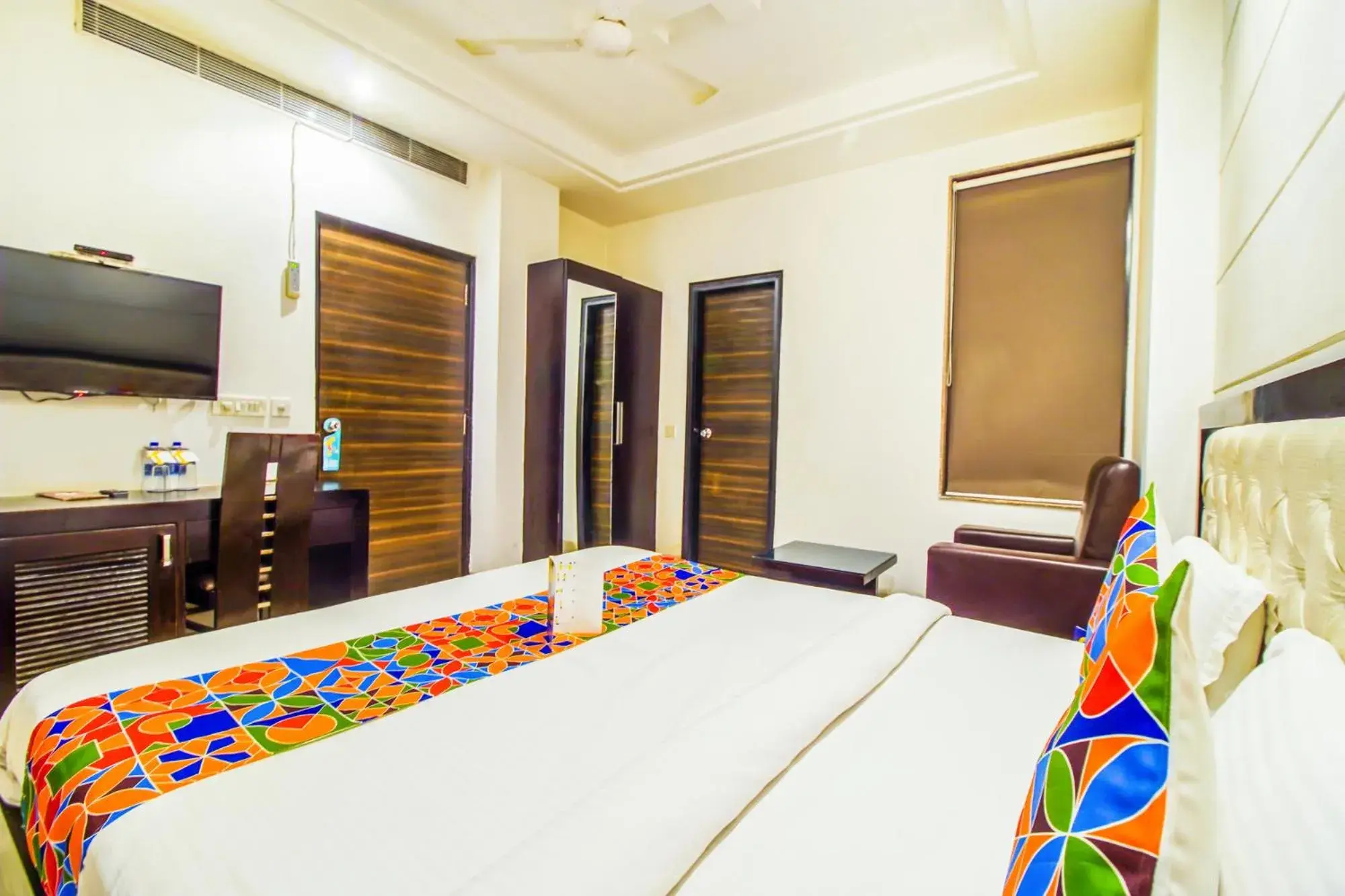 Bed in FabHotel Transit Delhi Airport Mahipalpur