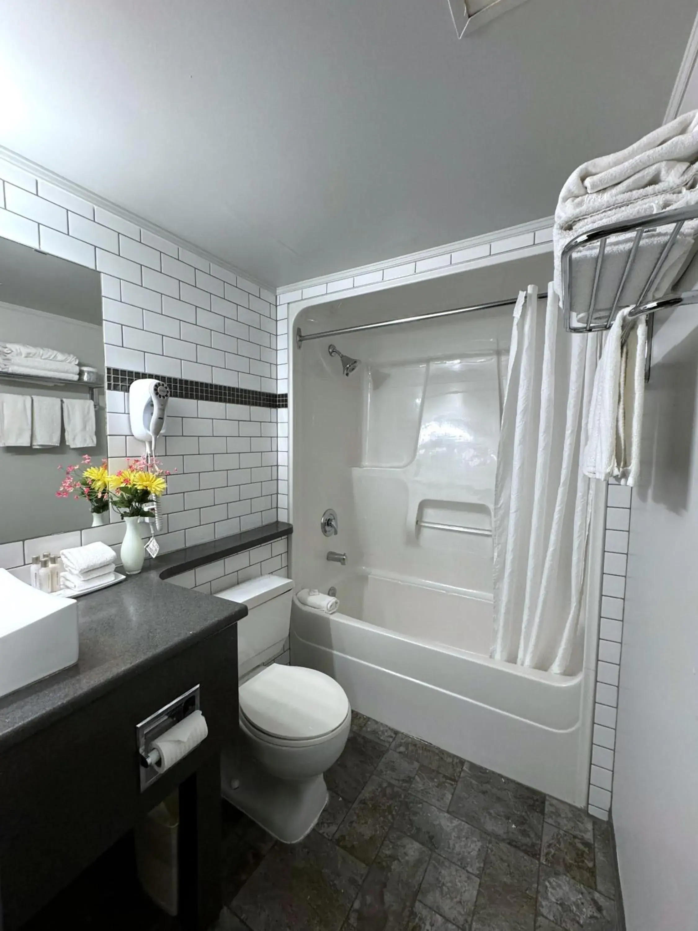 Shower, Bathroom in DIVYA SUTRA Riviera Plaza and Conference Centre, Vernon, BC