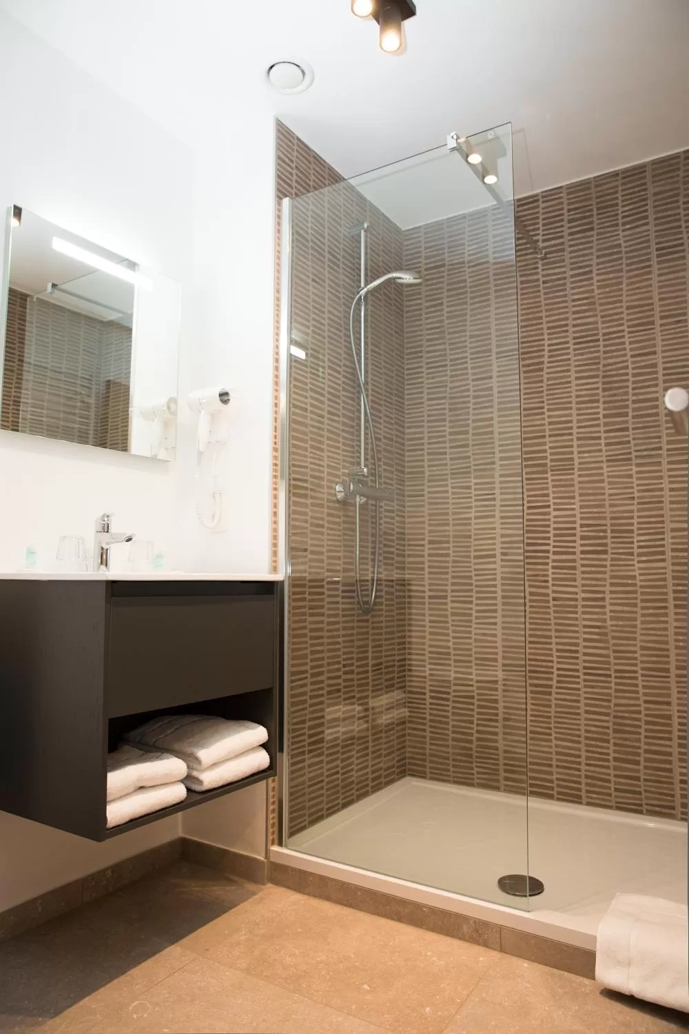 Shower in Appart hôtel En Ville