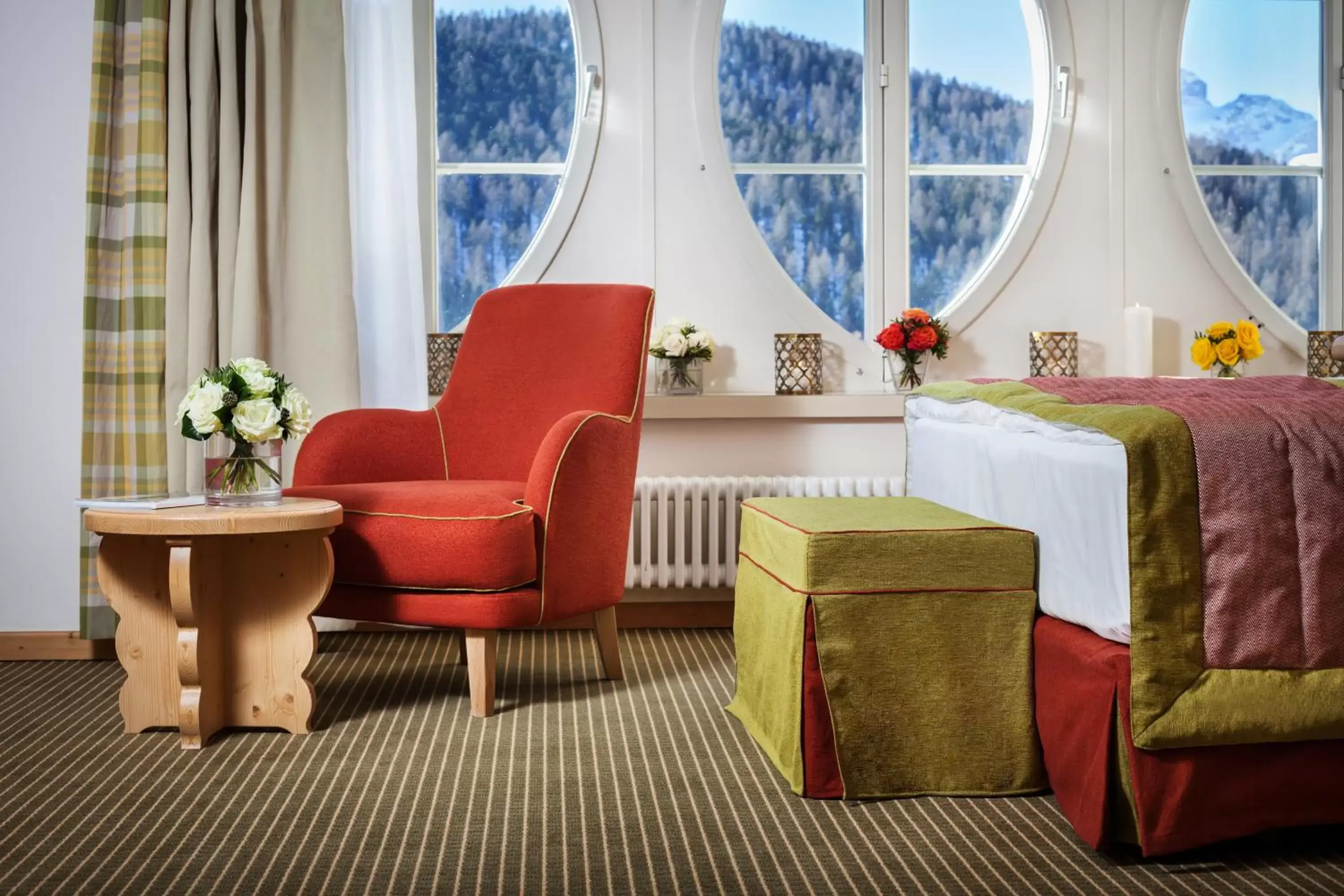 Bedroom, Seating Area in Schloss Hotel & Spa Pontresina