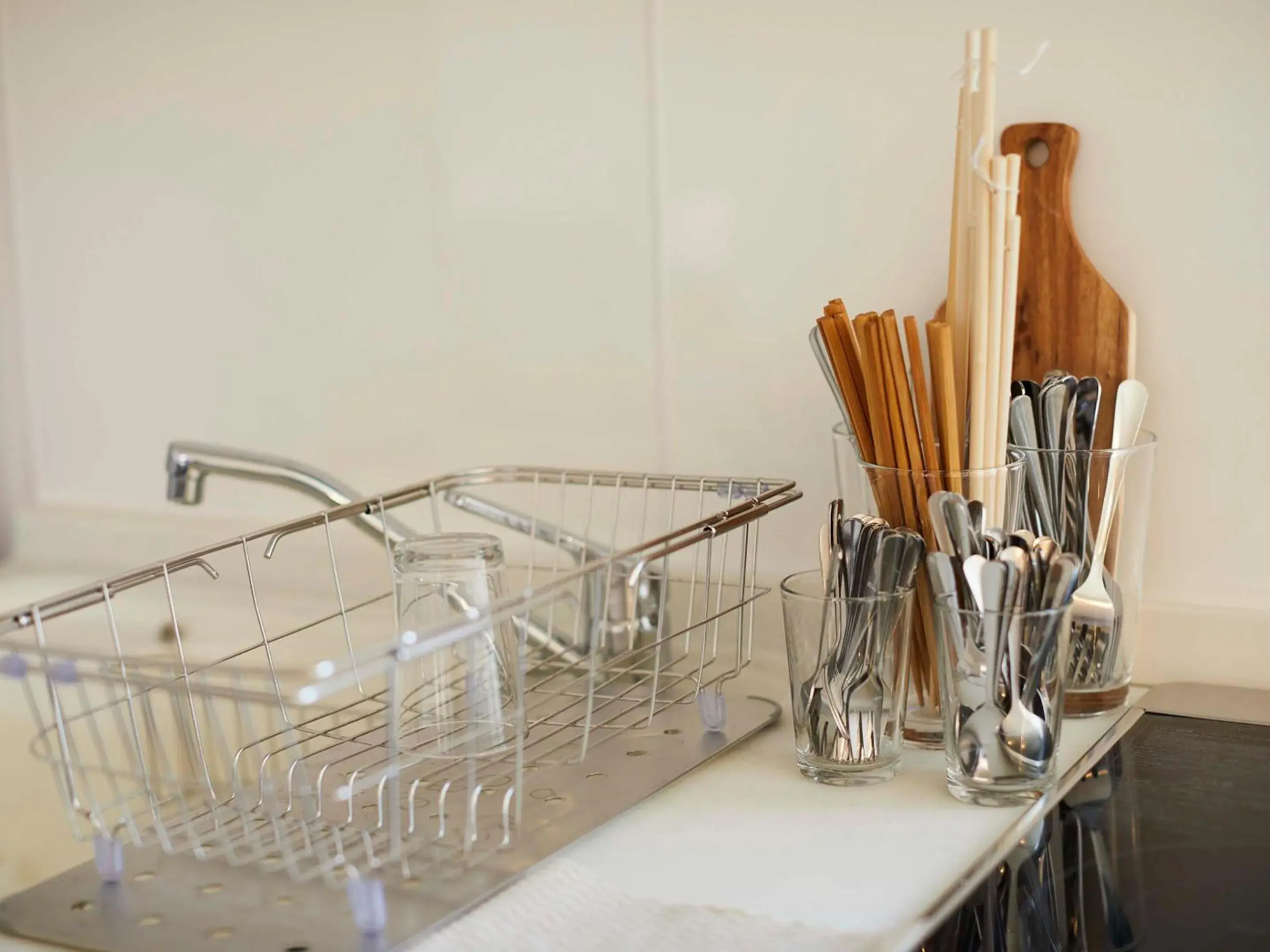 Communal kitchen in haku hostel