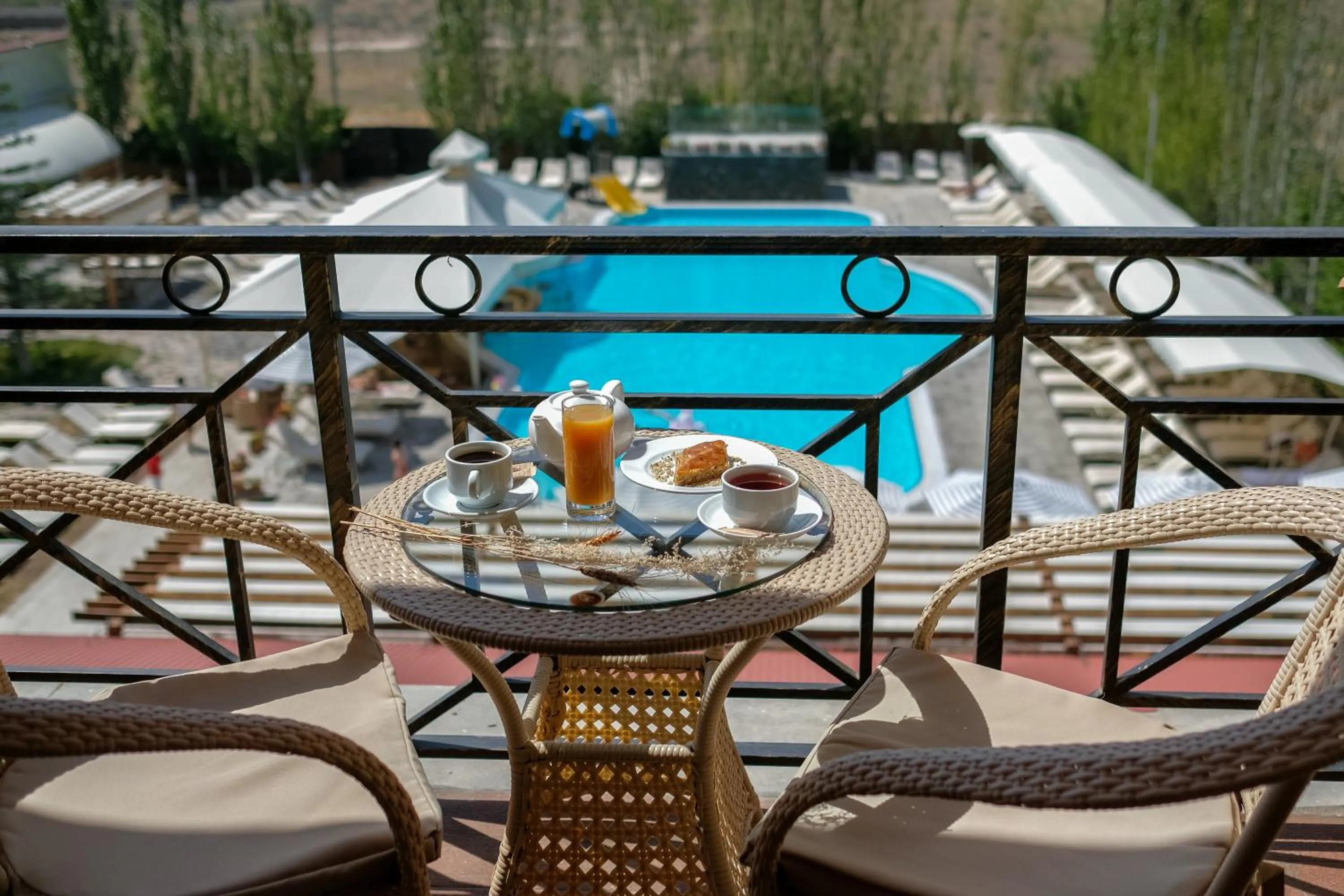 Pool view in Caucasus Hotel