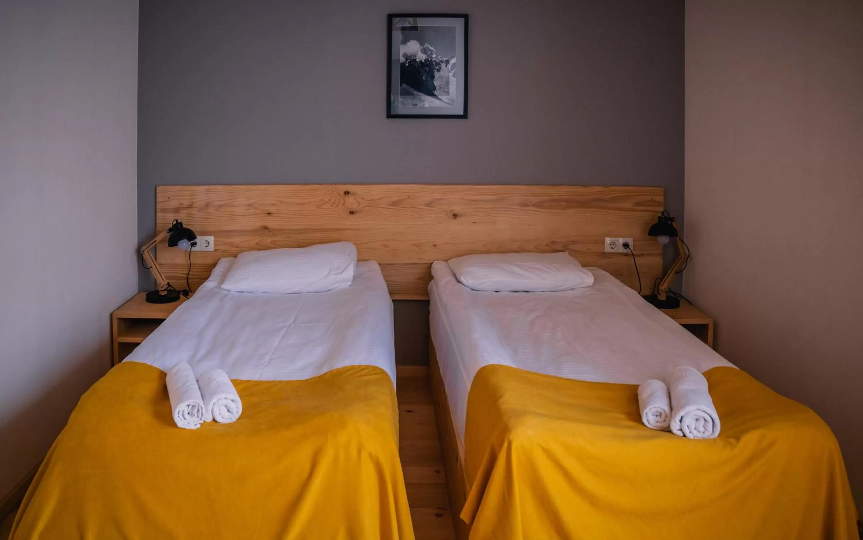 Bed in Hotel Old House Mestia