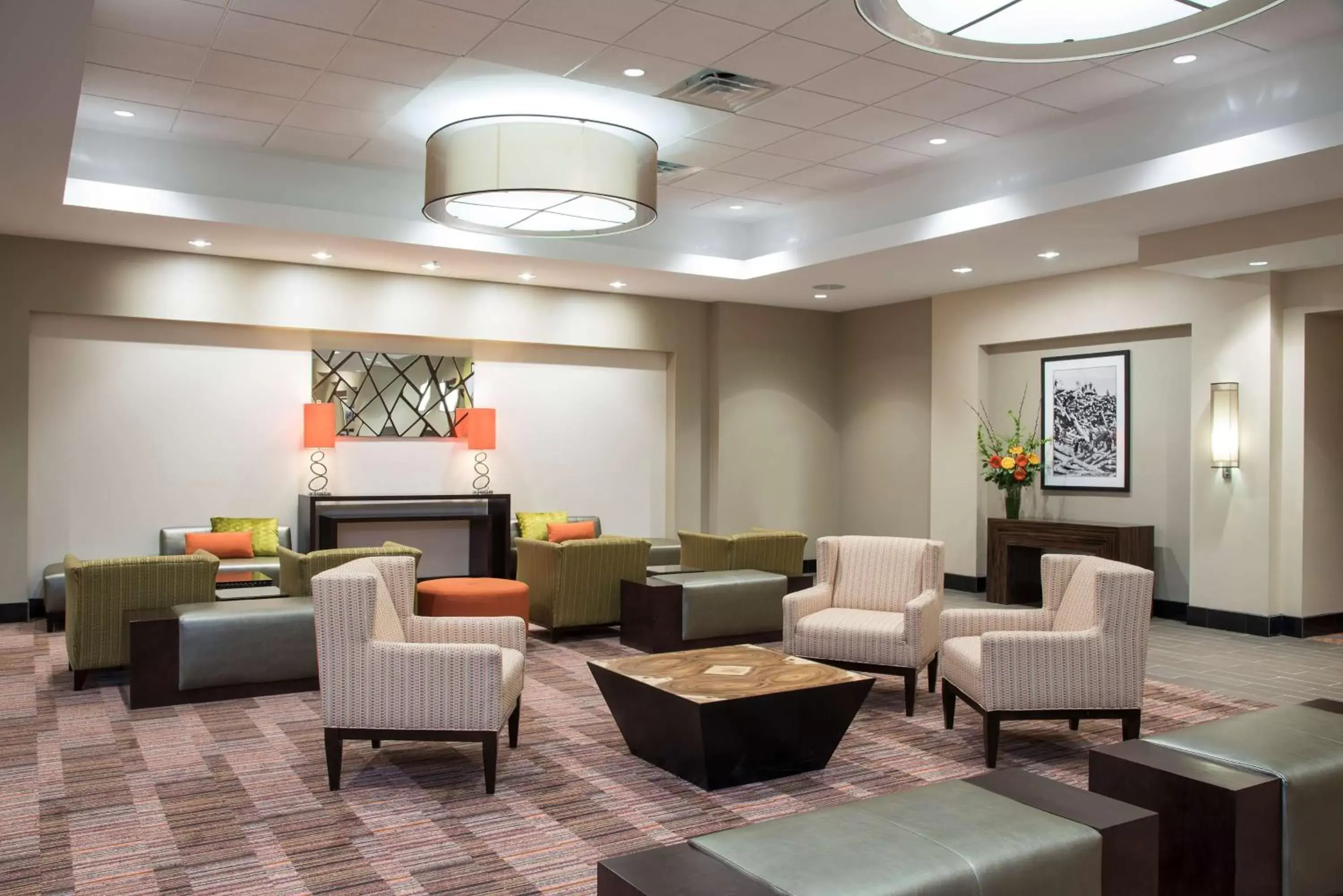 Lobby or reception in DoubleTree by Hilton Hotel Grand Rapids Airport Lobby or reception in DoubleTree by Hilton Hotel Grand Rapids Airport
