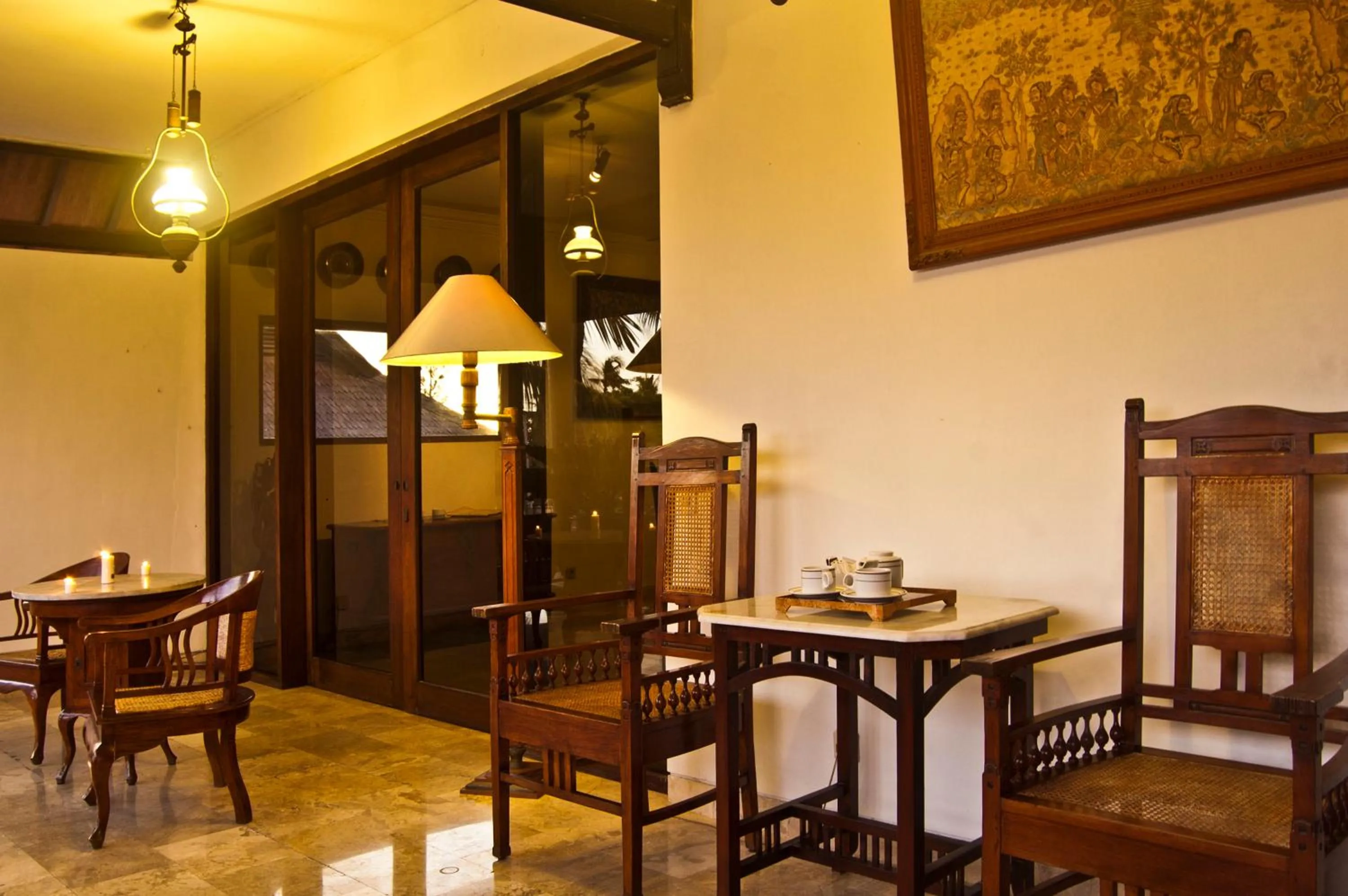 Seating area in Palm Garden Hotel