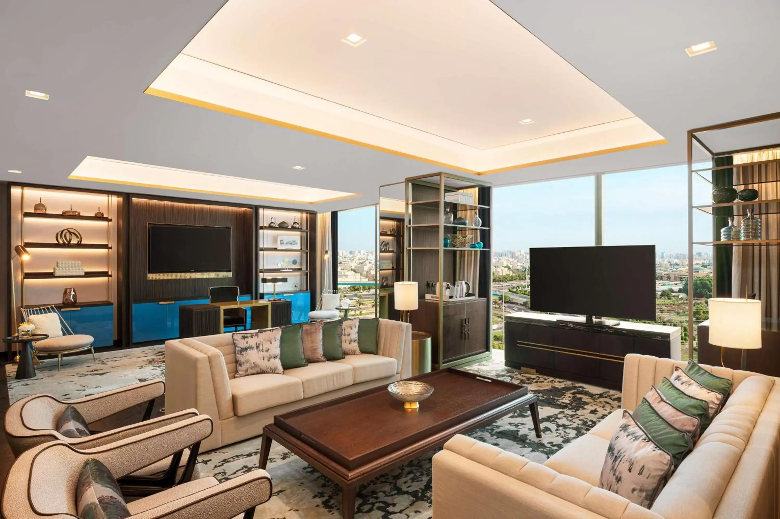 Living room, Seating Area in Waldorf Astoria Kuwait