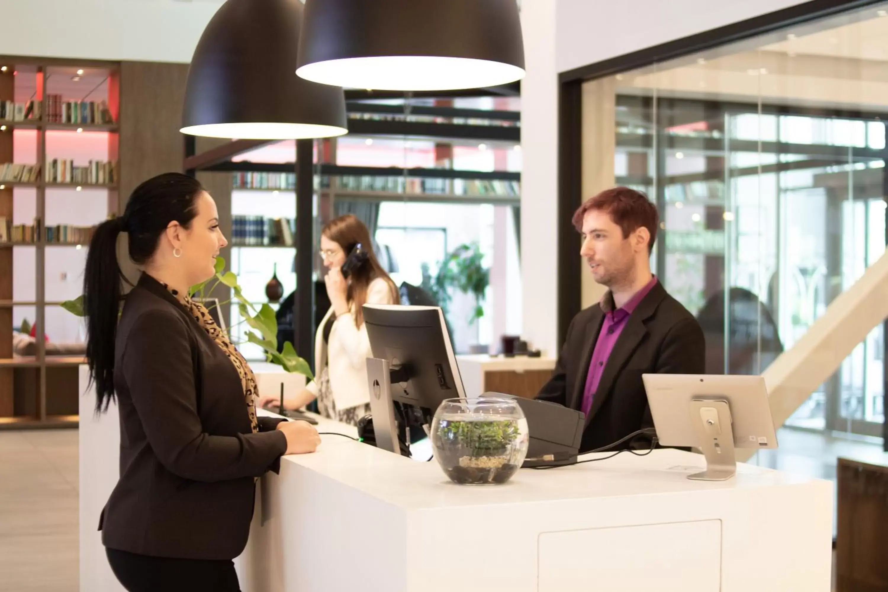 Lobby or reception in Hotel Mortagne