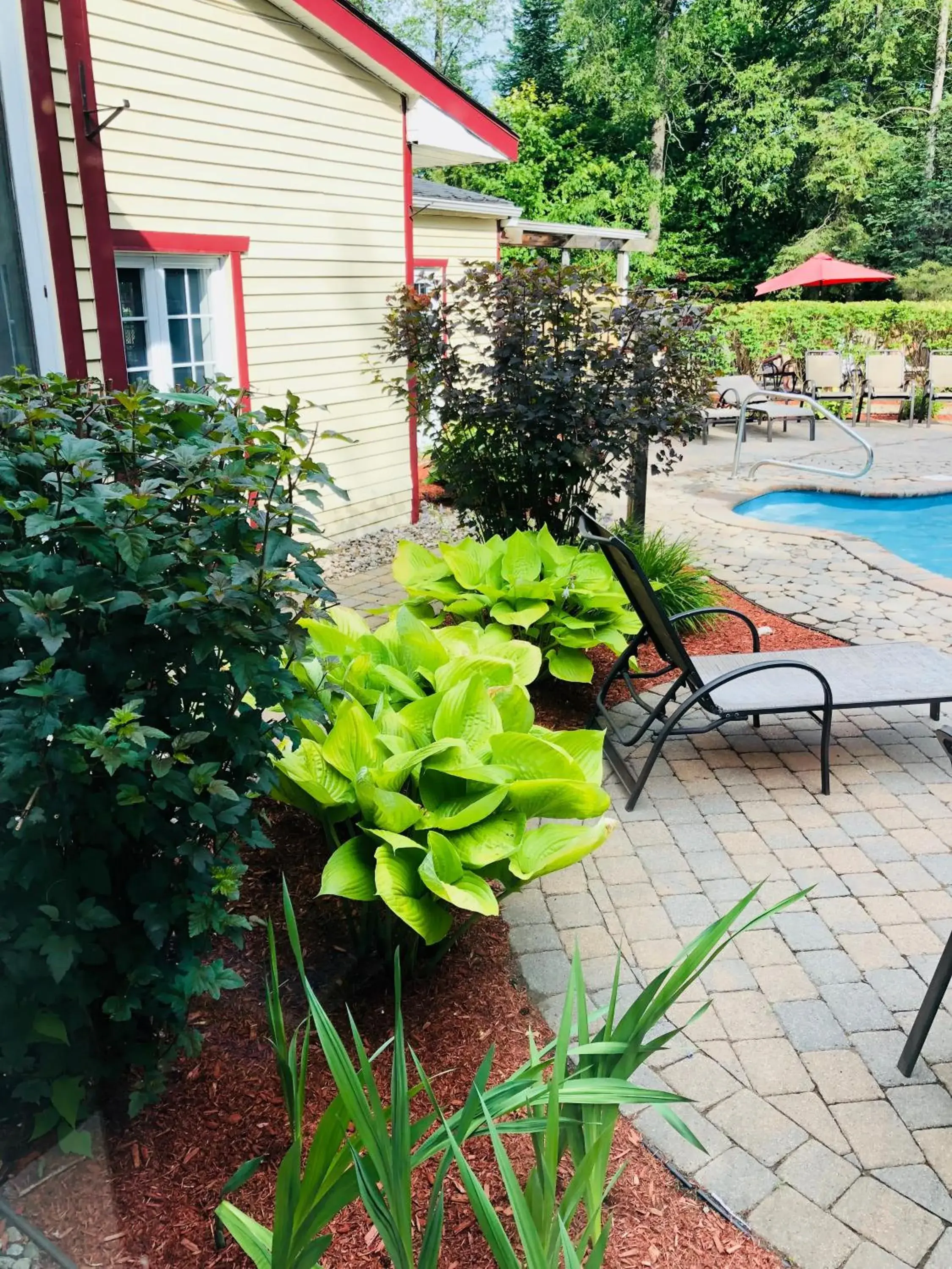 Patio, Swimming Pool in Relais St-Denis