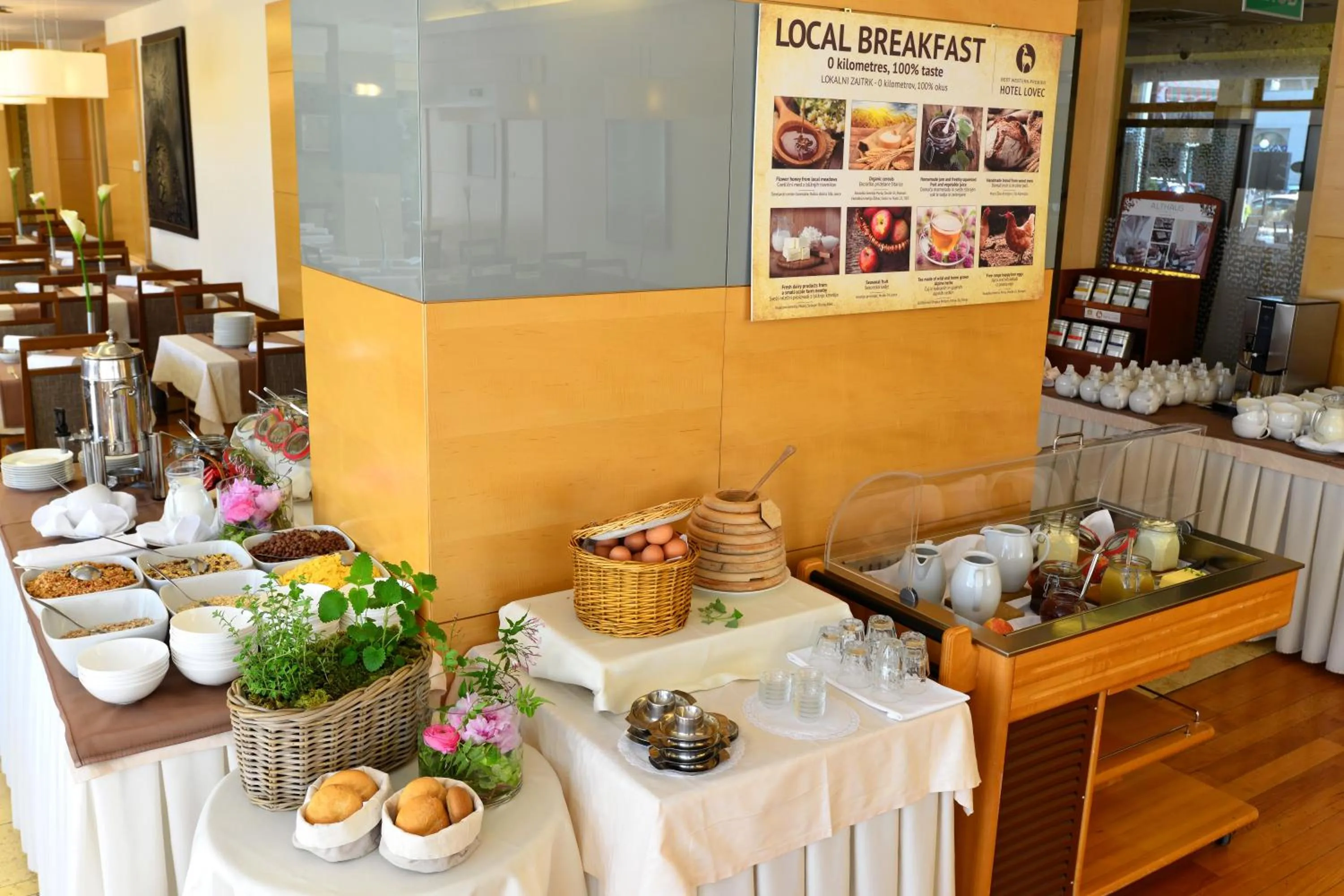 Buffet breakfast in Hotel Lovec