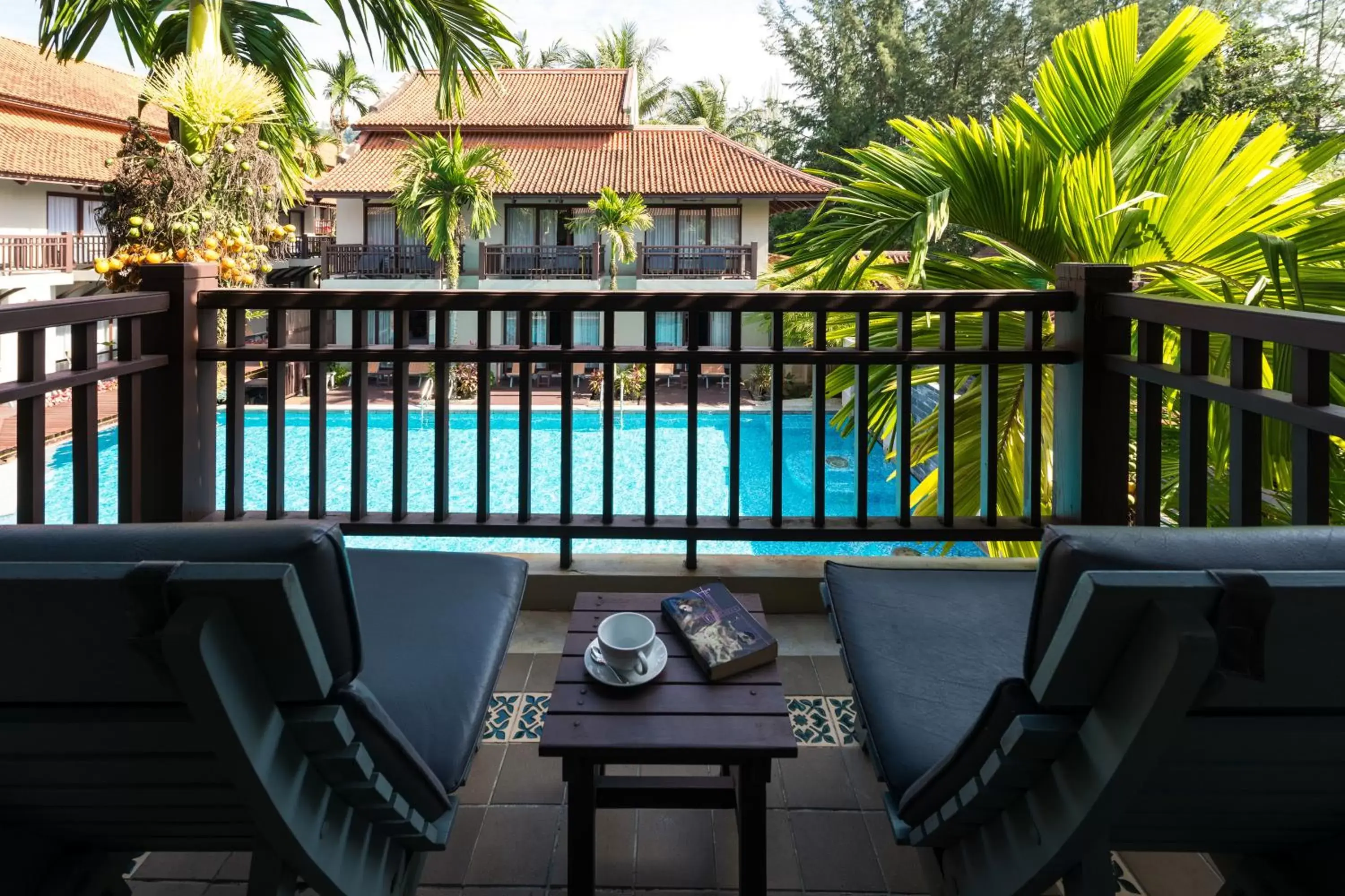 Balcony/Terrace, Pool View in Khaolak Oriental Resort - Adult Only