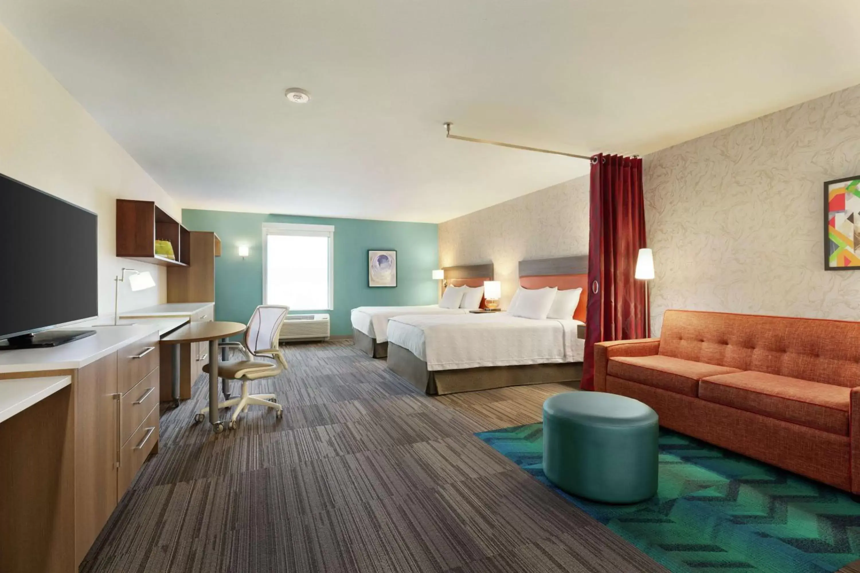 Queen Studio with Two Queen Beds - Hearing Accessible/Non-Smoking in Home2 Suites By Hilton Portland Airport Queen Studio with Two Queen Beds - Hearing Accessible/Non-Smoking in Home2 Suites By Hilton Portland Airport