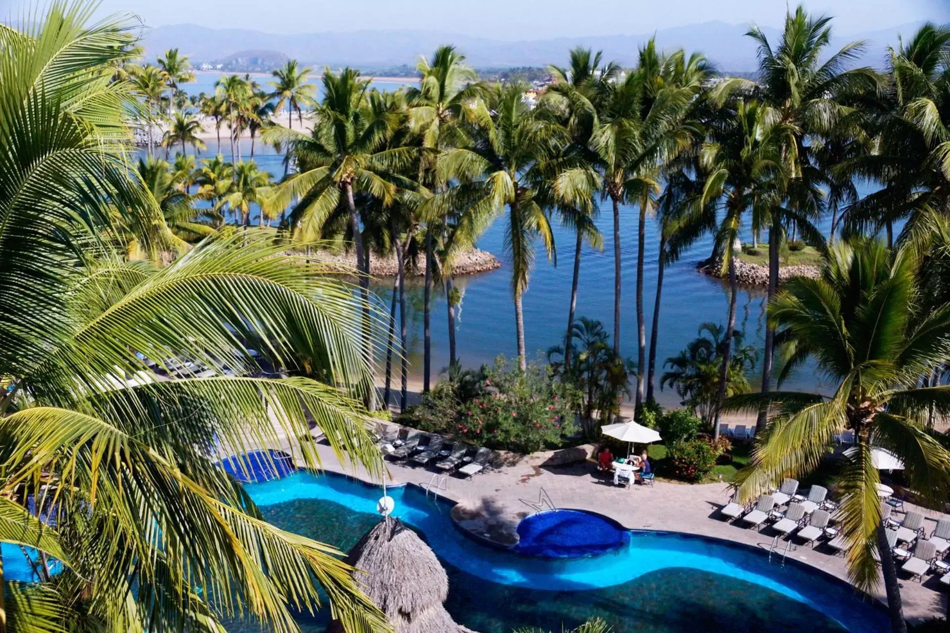 Pool View in Grand Isla Navidad Golf & Spa Resort with Marina