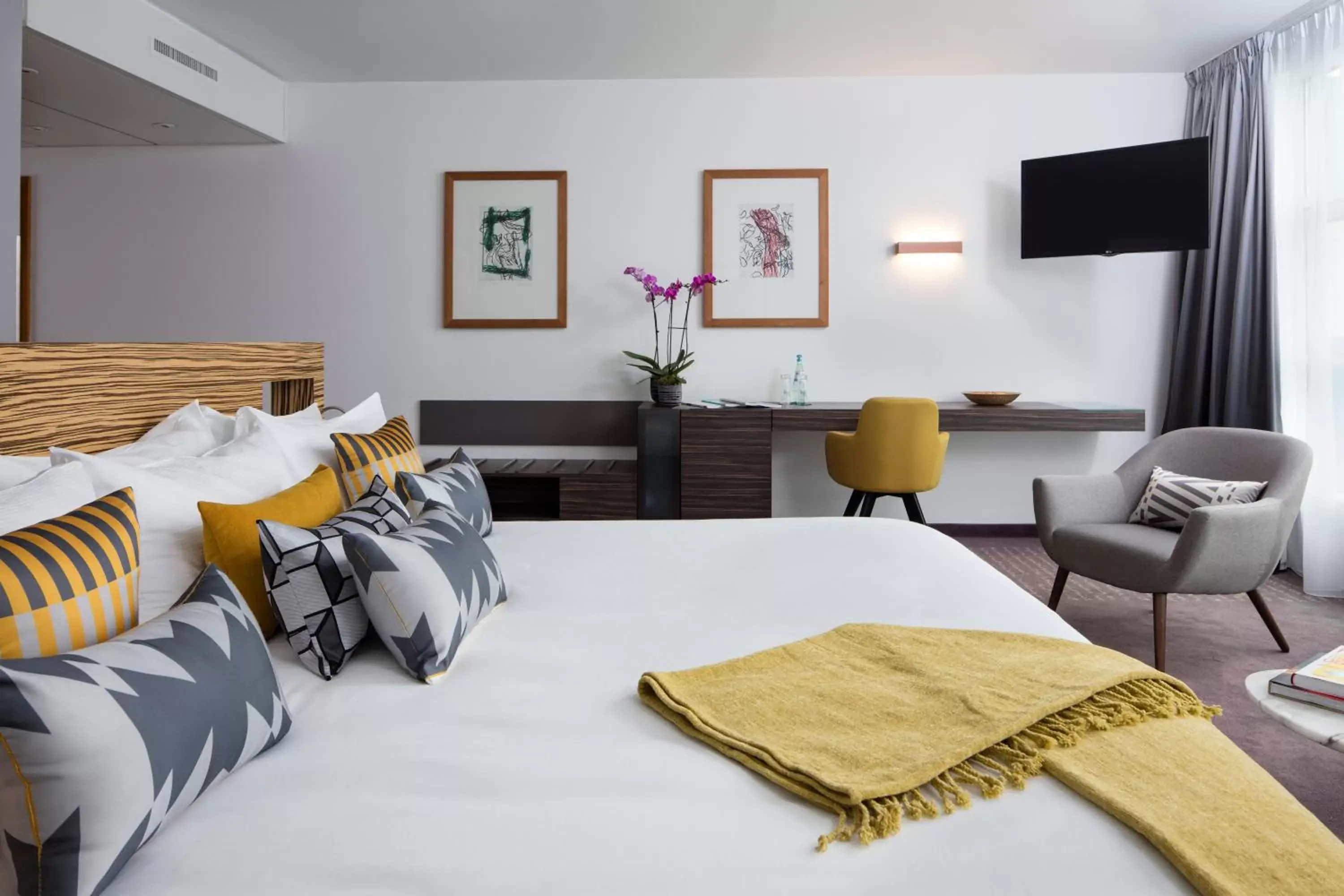 Bed, Room Photo in art'otel berlin mitte, Powered by Radisson Hotels