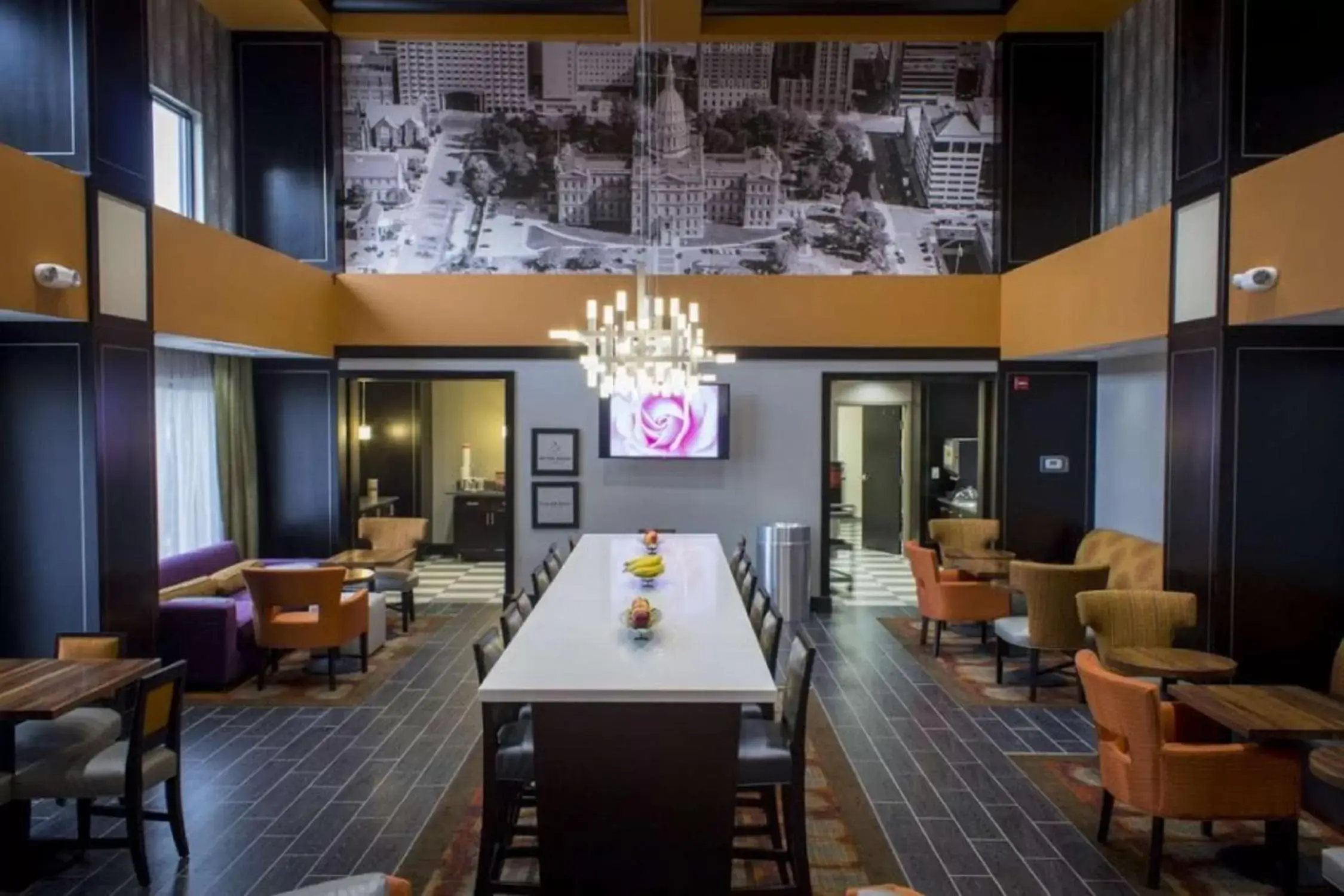 Lobby or reception, Restaurant/Places to Eat in Hampton Inn & Suites Lansing West