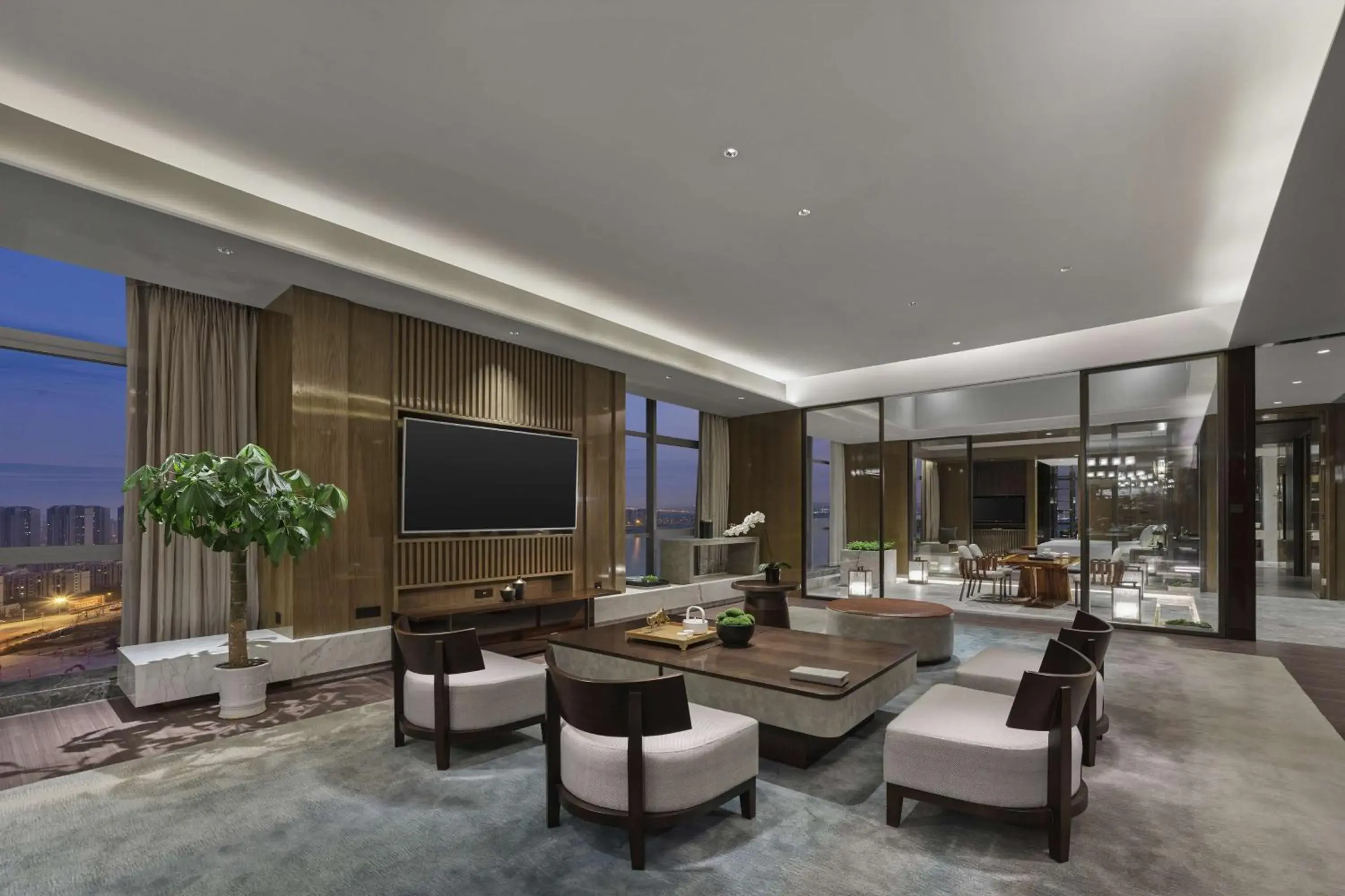 Living room in Hilton Suzhou Yinshan Lake