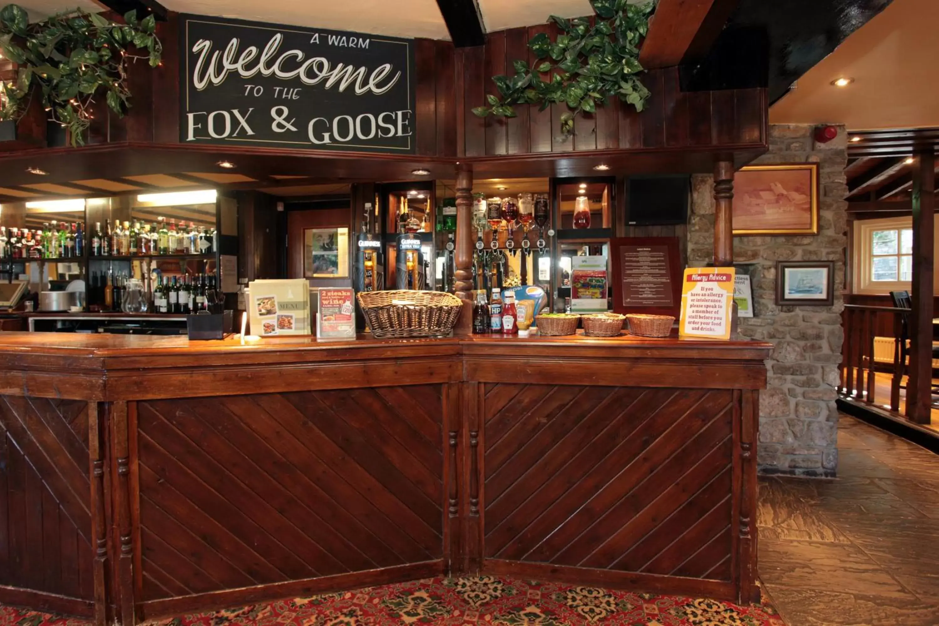 Lounge or bar, Lounge/Bar in Fox & Goose, Barrow Gurney by Marston's Inns