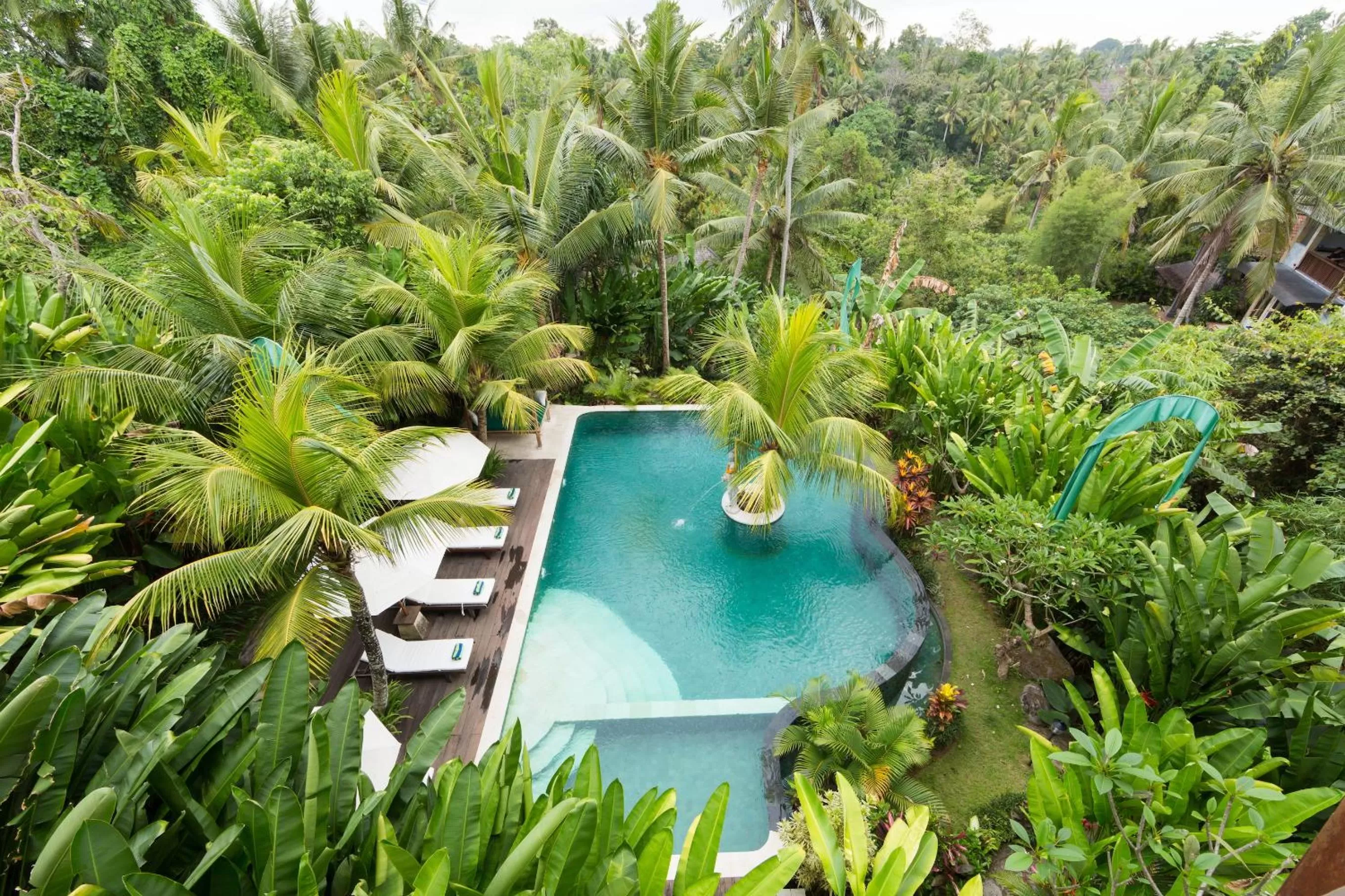 Pool view in Alamdini Resort Ubud