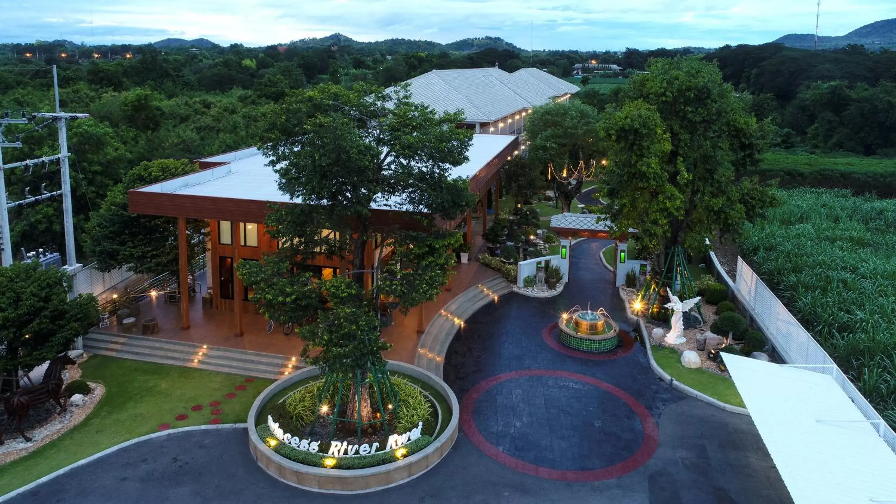 Bird's eye view, Pool View in Princess River Kwai Hotel