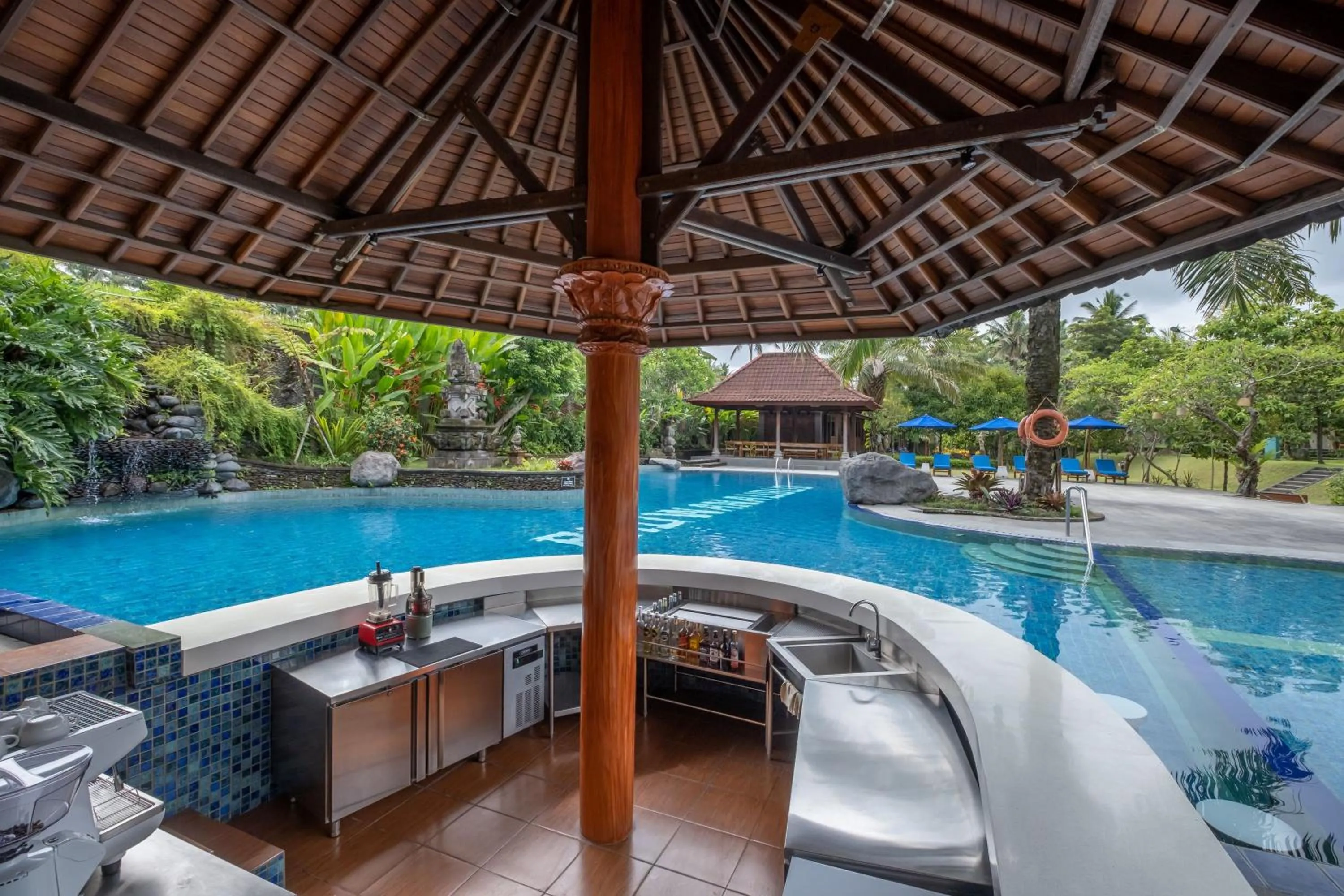 Pool view in Bhuwana Ubud Hotel and Farm