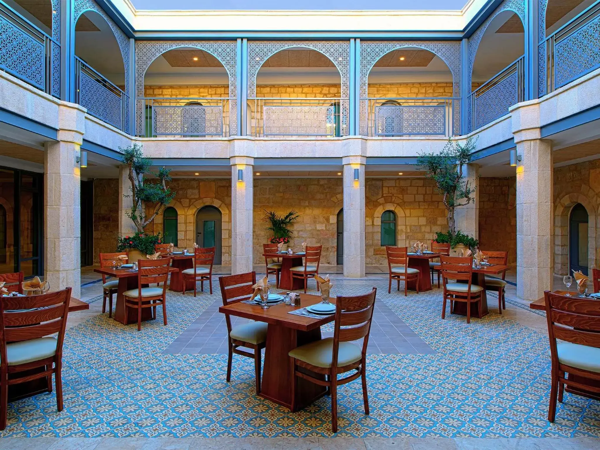 Balcony/Terrace, Restaurant/Places to Eat in The Sephardic House Hotel in The Jewish Quarter