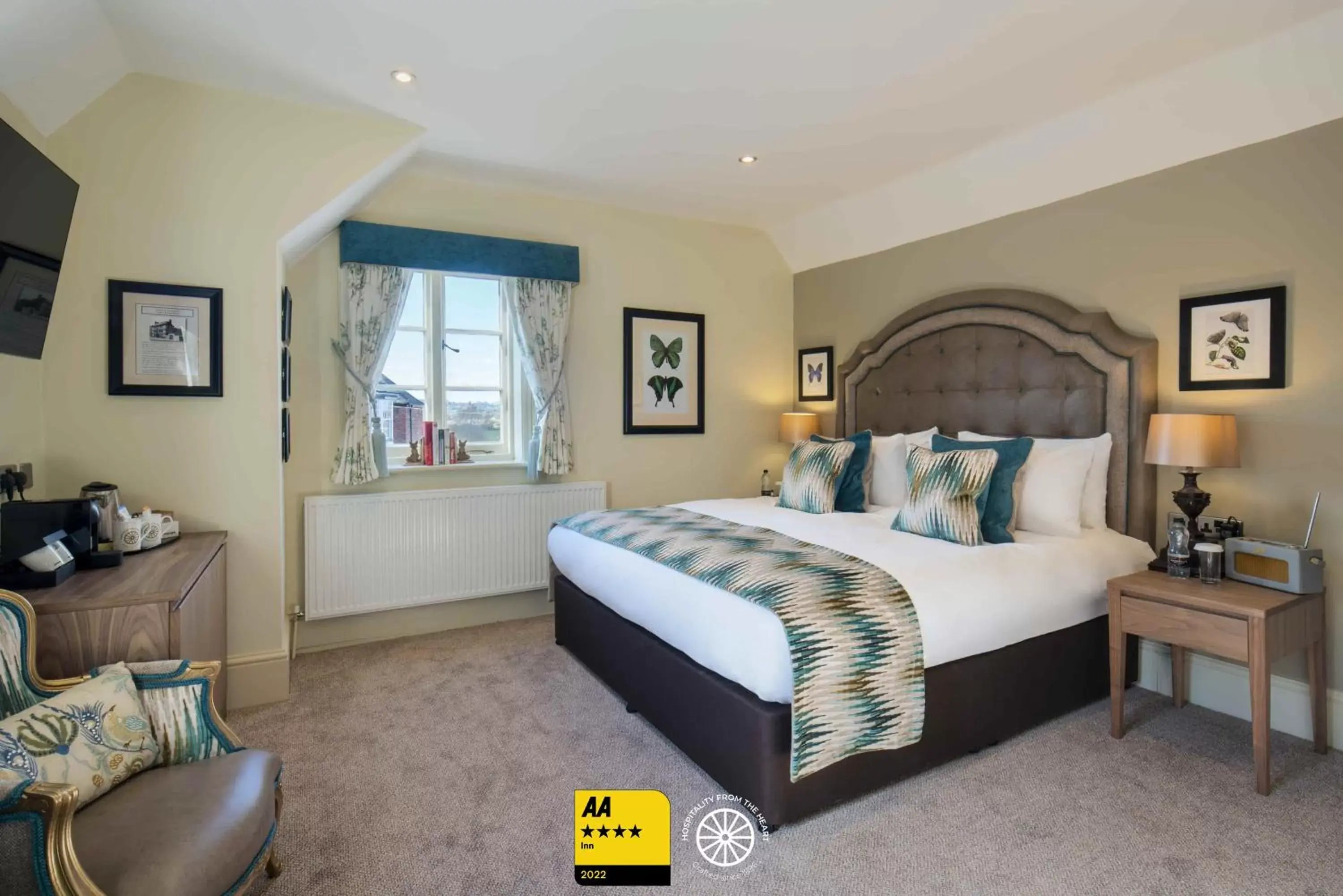 Bed in The Tudor House Hotel, Tewkesbury, Gloucestershire