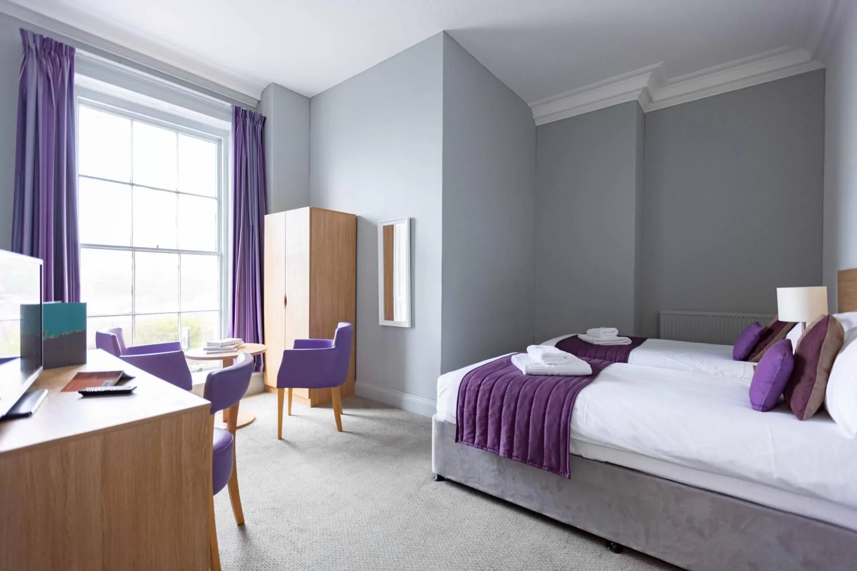 Twin Room with Sea View in The Royal Hotel Whitby