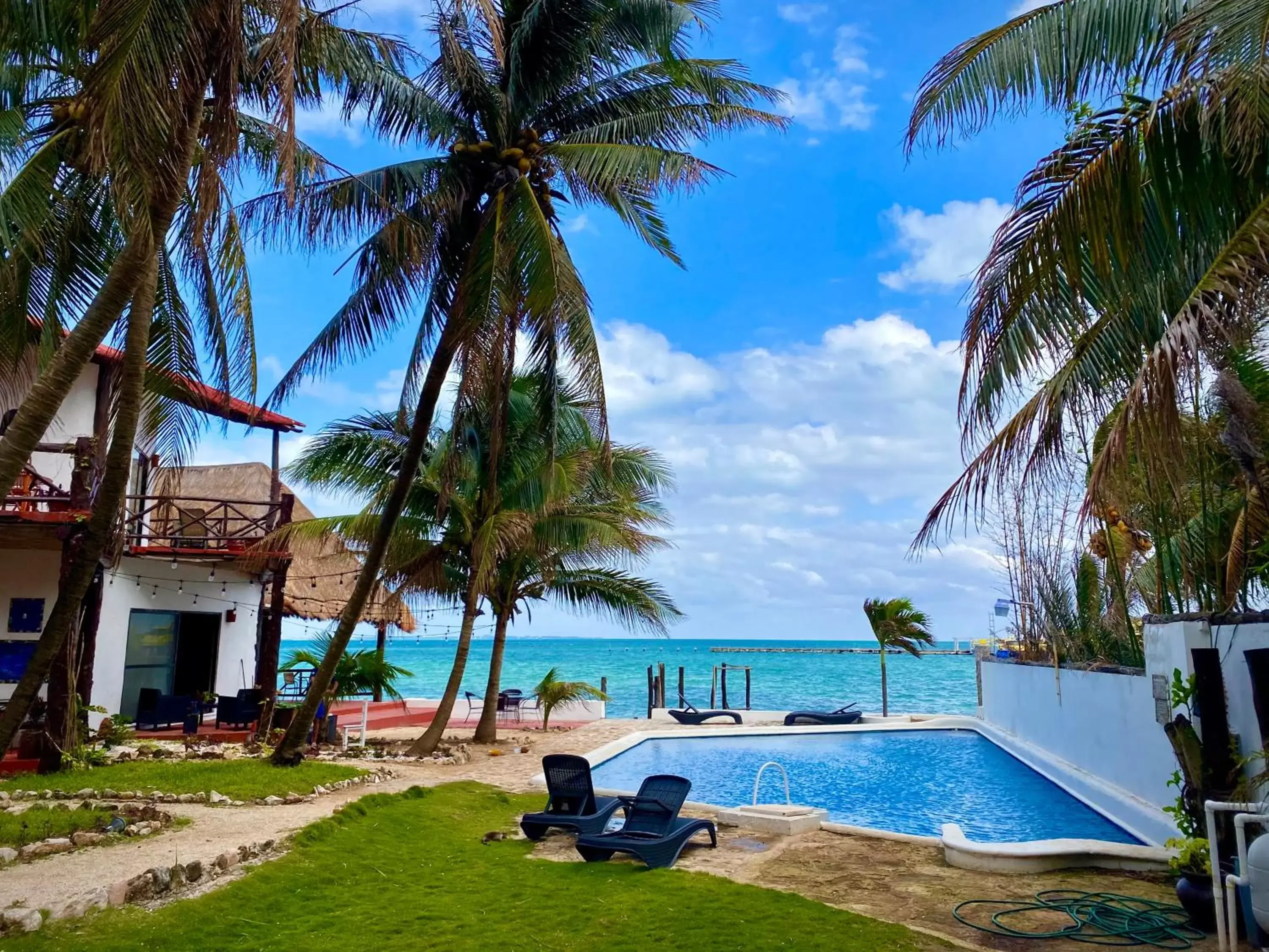 Pool view in Casa Caribe Cancun