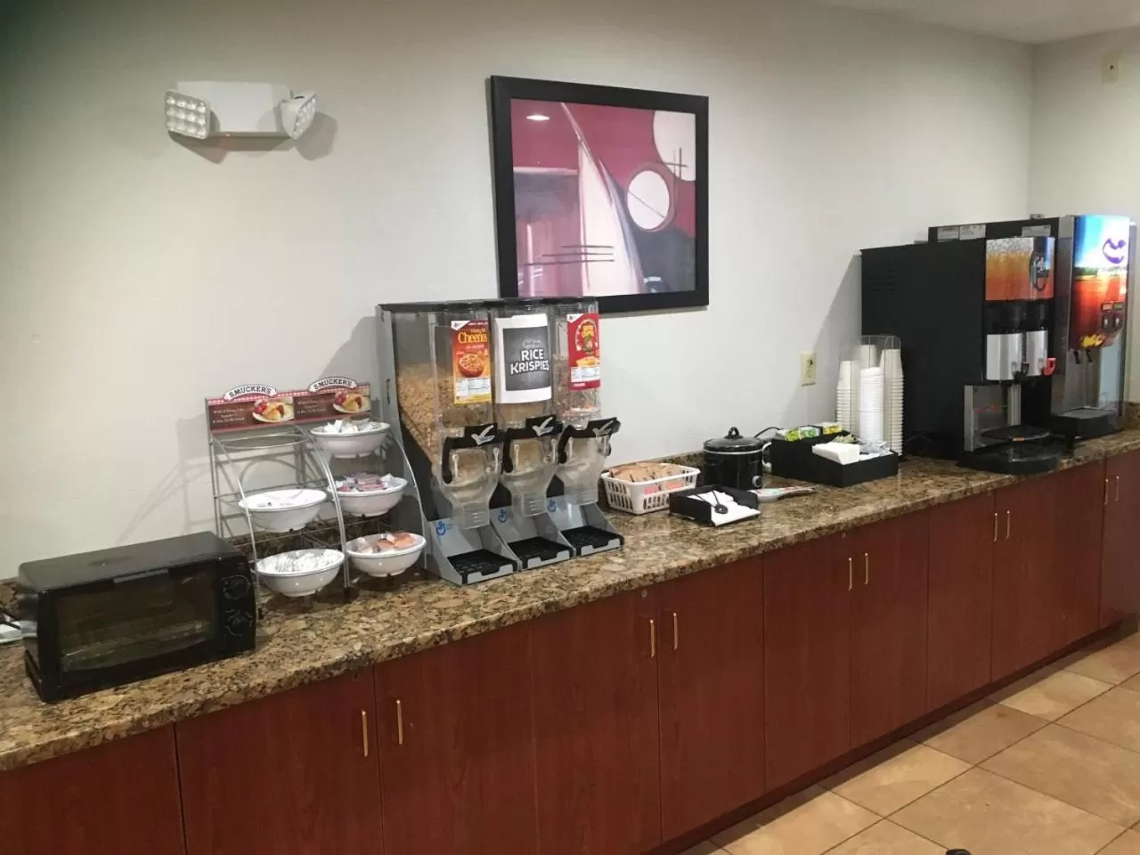 Buffet breakfast in Microtel Inn & Suites by Wyndham Hillsborough