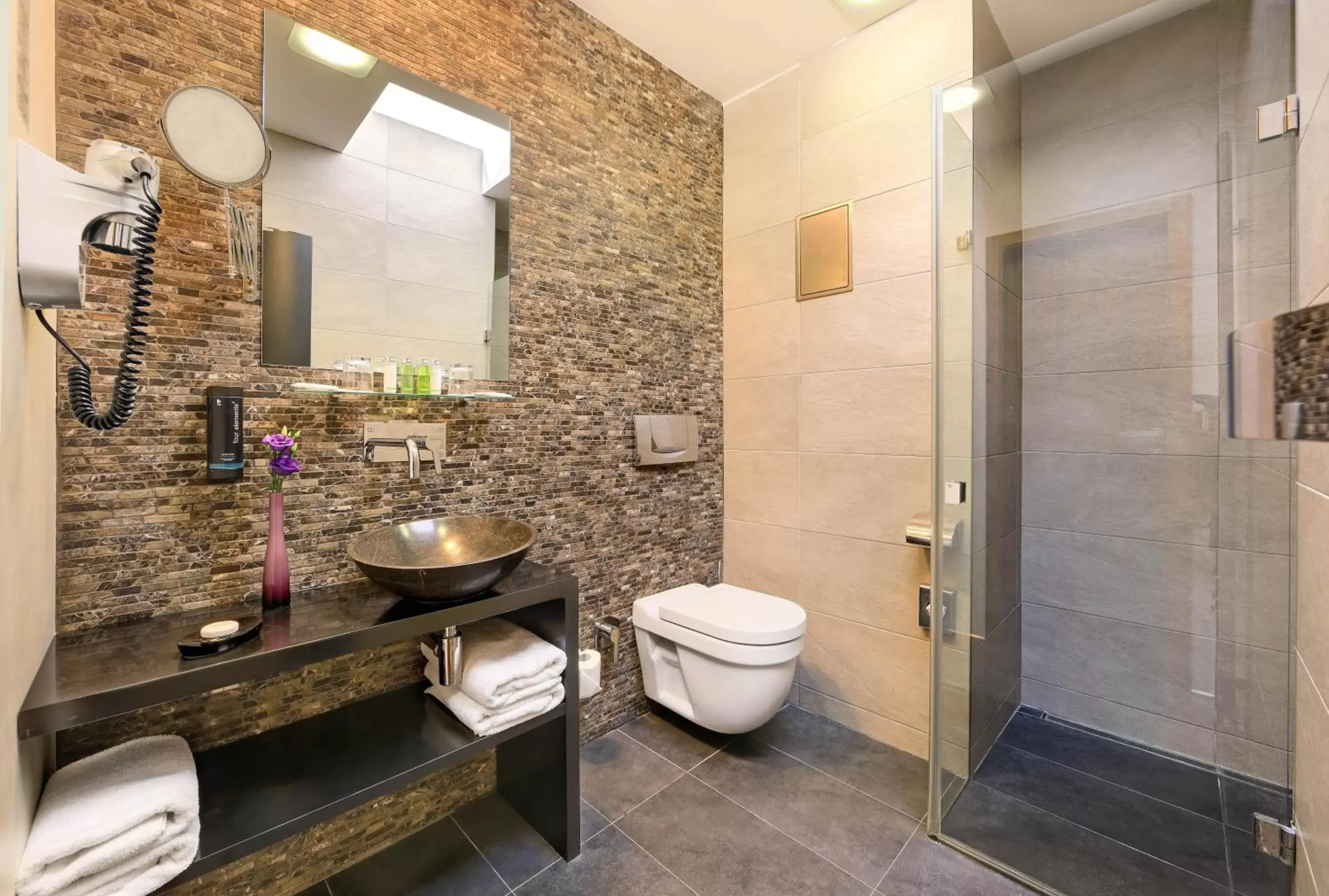 Shower, Bathroom in Ametyst Hotel Praha