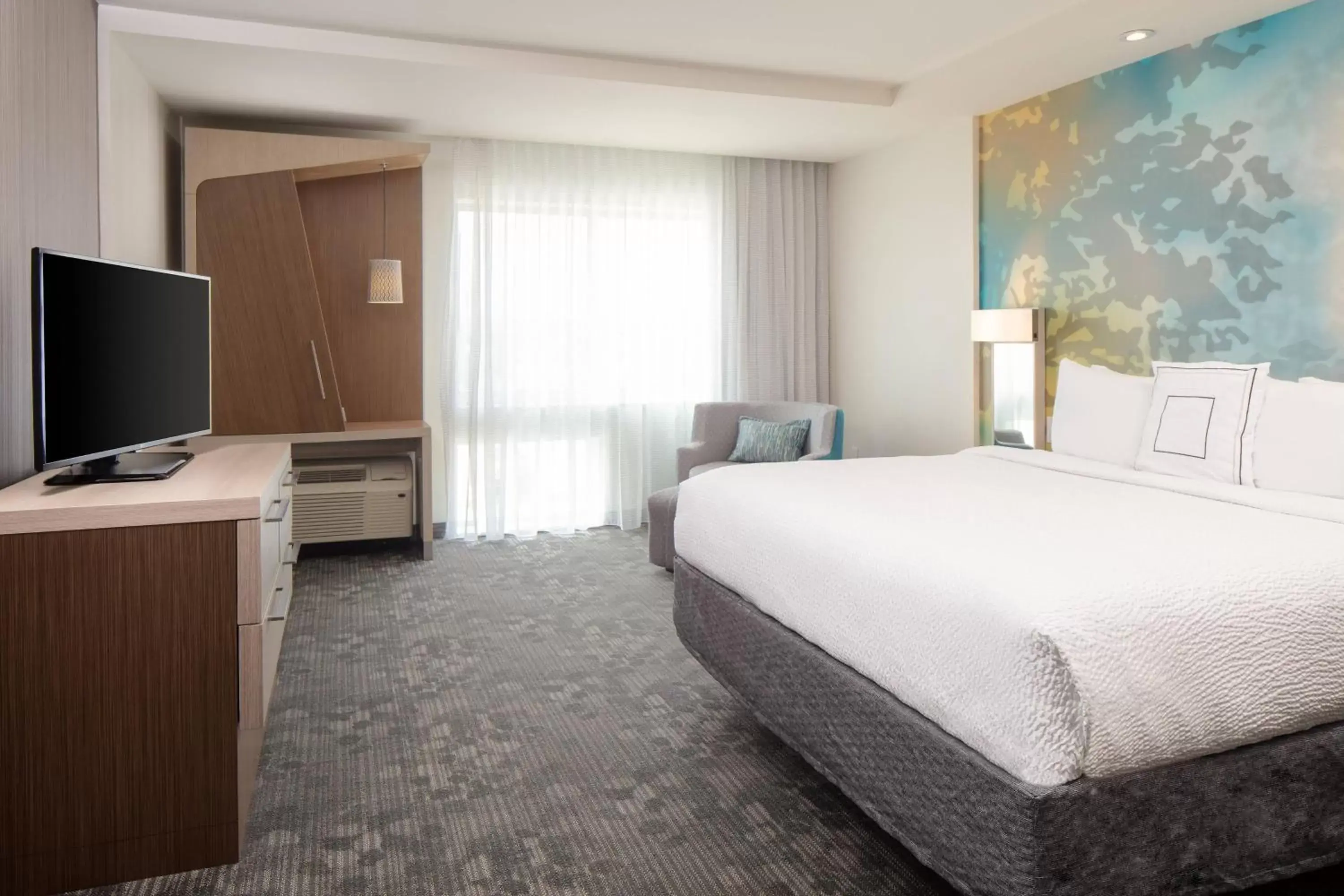 Photo of the whole room, Bed in Courtyard by Marriott Omaha Bellevue at Beardmore Event Center
