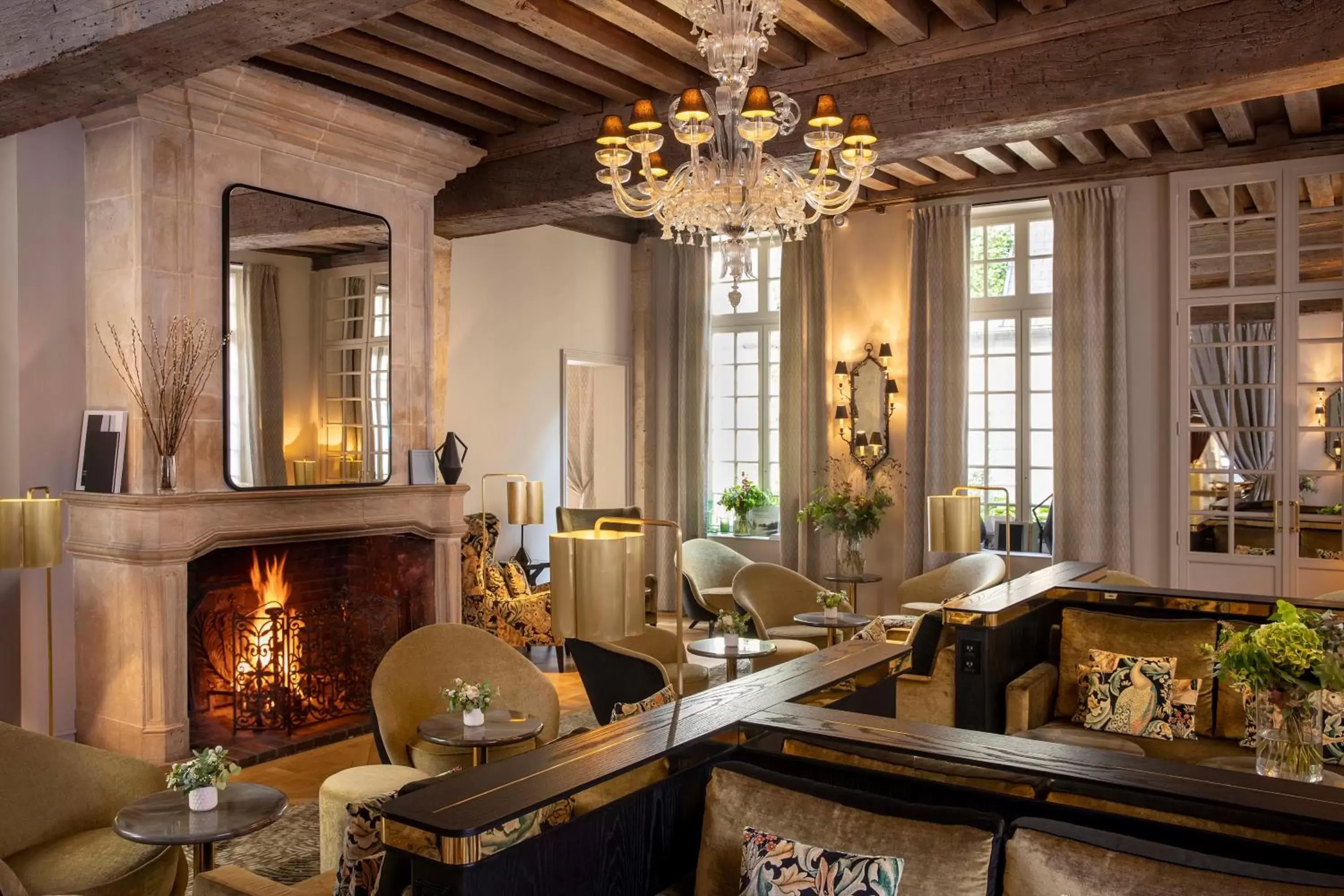 Lounge or bar, Restaurant/Places to Eat in Hôtel D'Aubusson