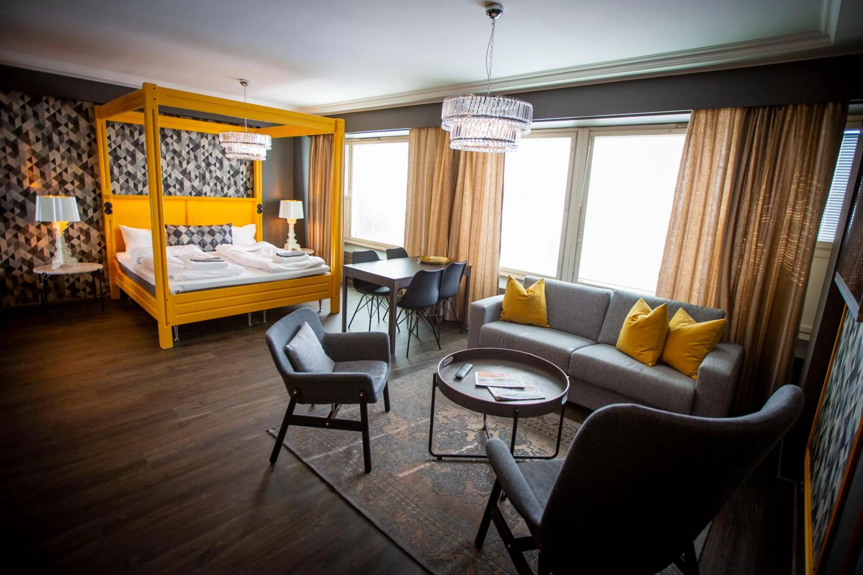 Photo of the whole room, Bed in Hotelli Olof