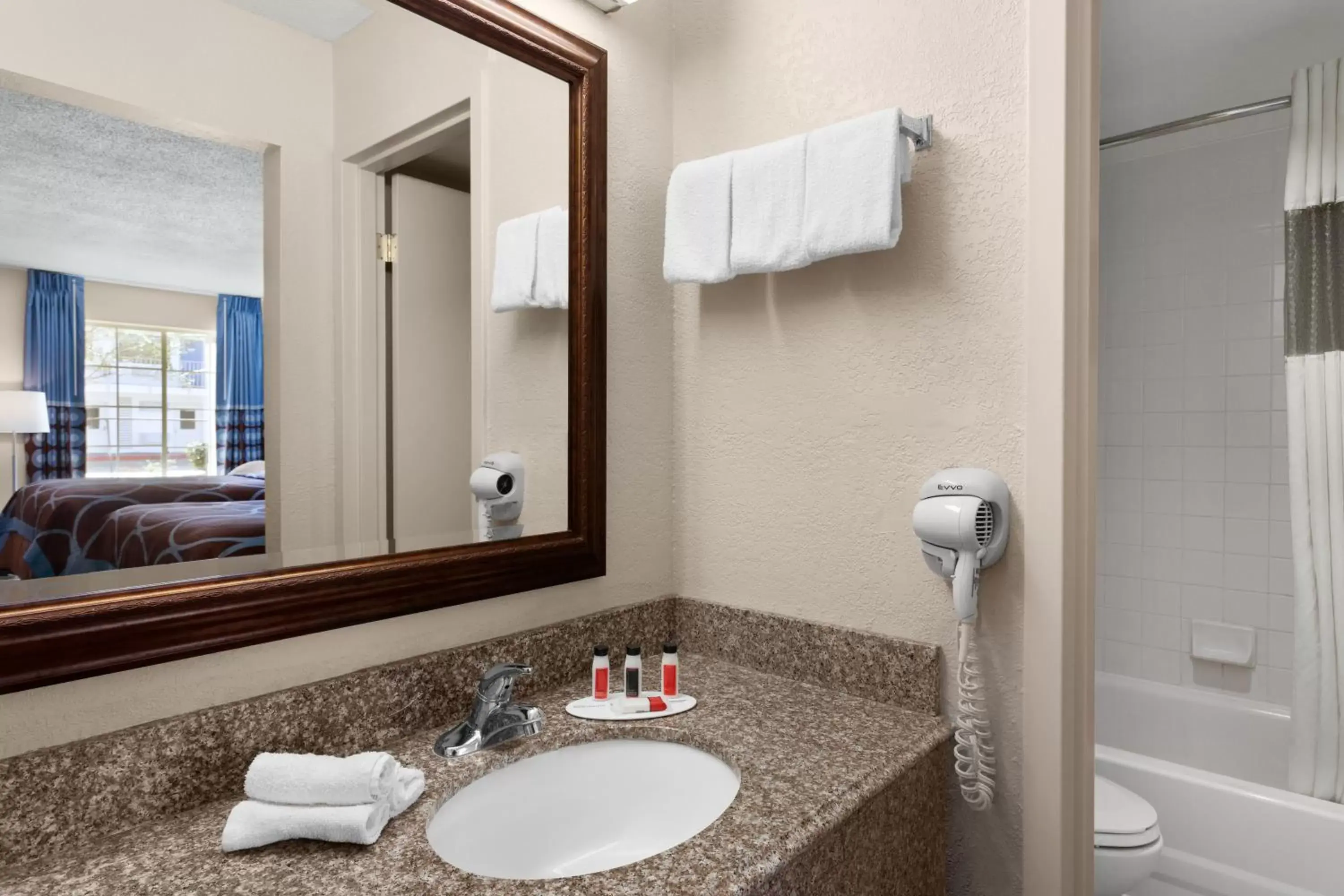 Bathroom in Super 8 by Wyndham Gulfport Near Biloxi