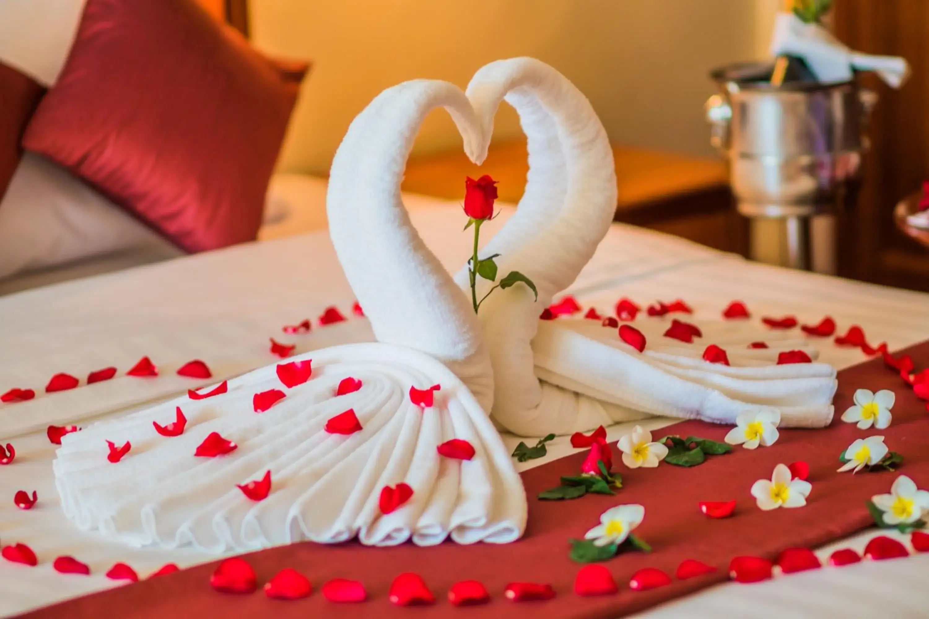 Bedroom, Bed in Khemara Angkor Hotel & Spa Bedroom, Bed in Khemara Angkor Hotel & Spa