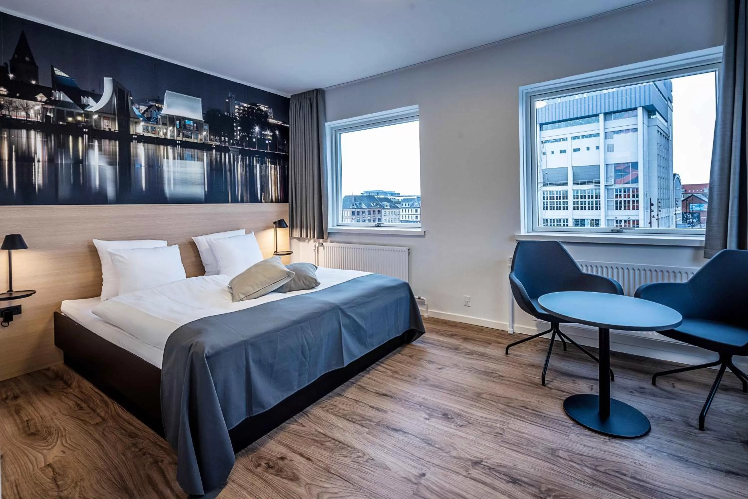 Photo of the whole room, Bed in KOMPAS Hotel Aalborg