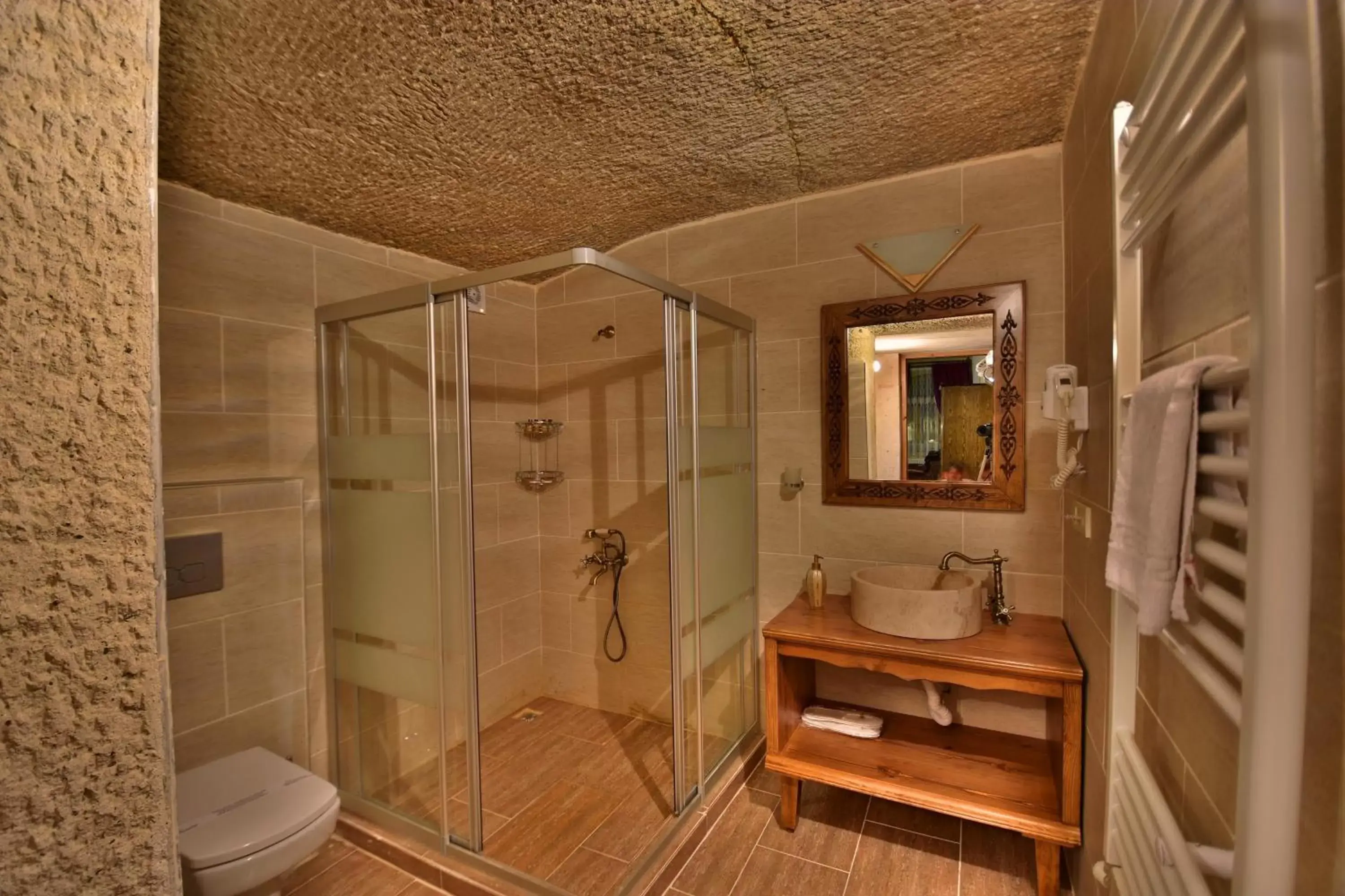 Bathroom in Stone House Cave Hotel