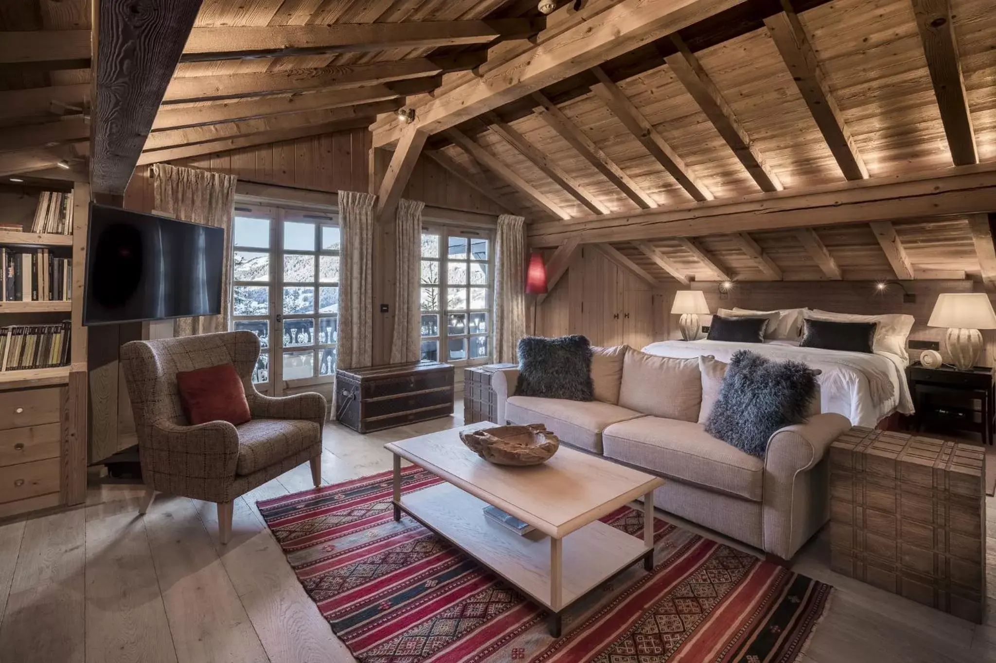 Seating Area in Les Chalets du Mont d'Arbois Megeve, a Four Seasons Hotel