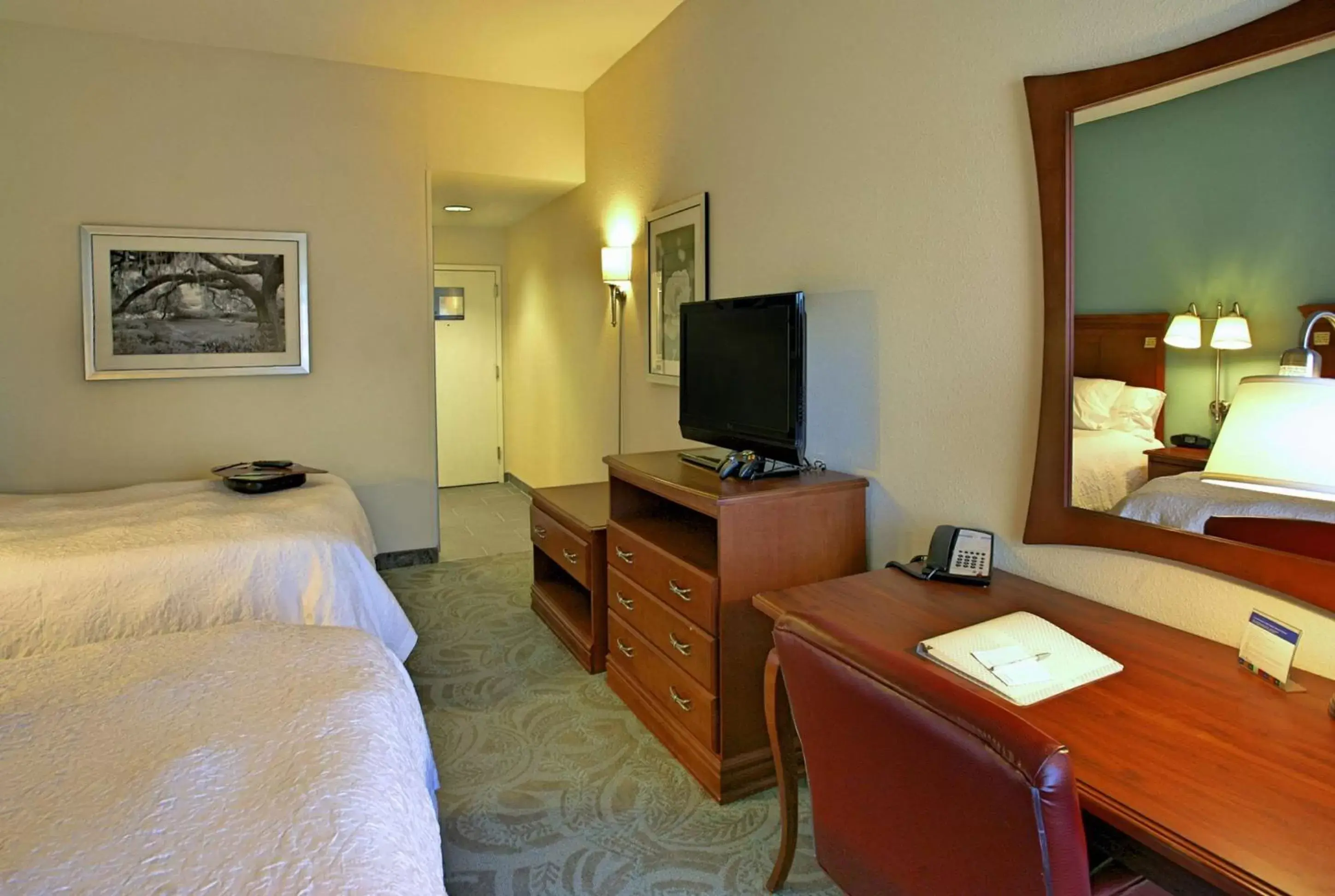 Bed, TV/Entertainment Center in Hampton Inn Natchitoches