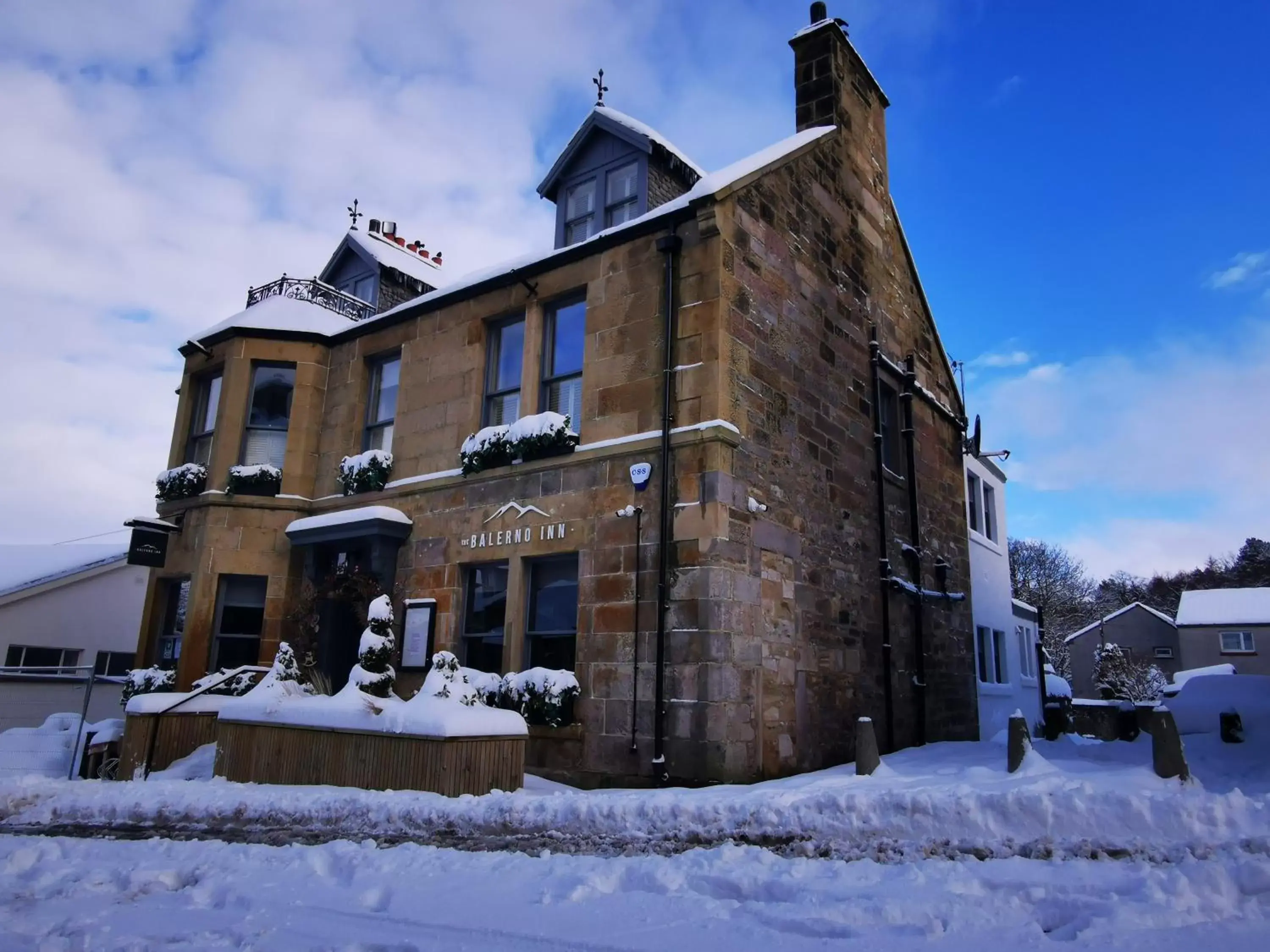 Property building, Winter in The Balerno Inn