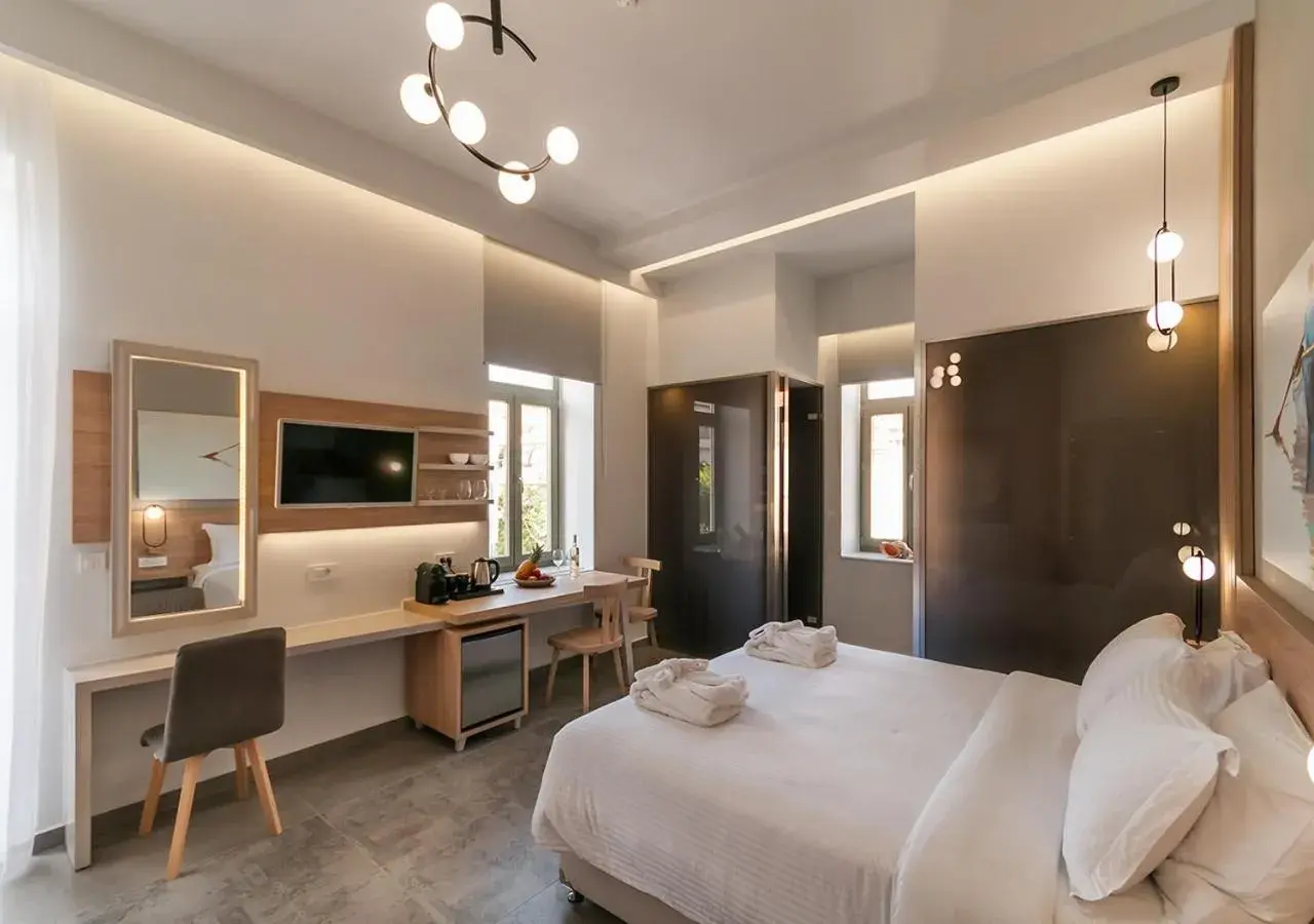 Bedroom, Bed in Epavli Boutique Hotel