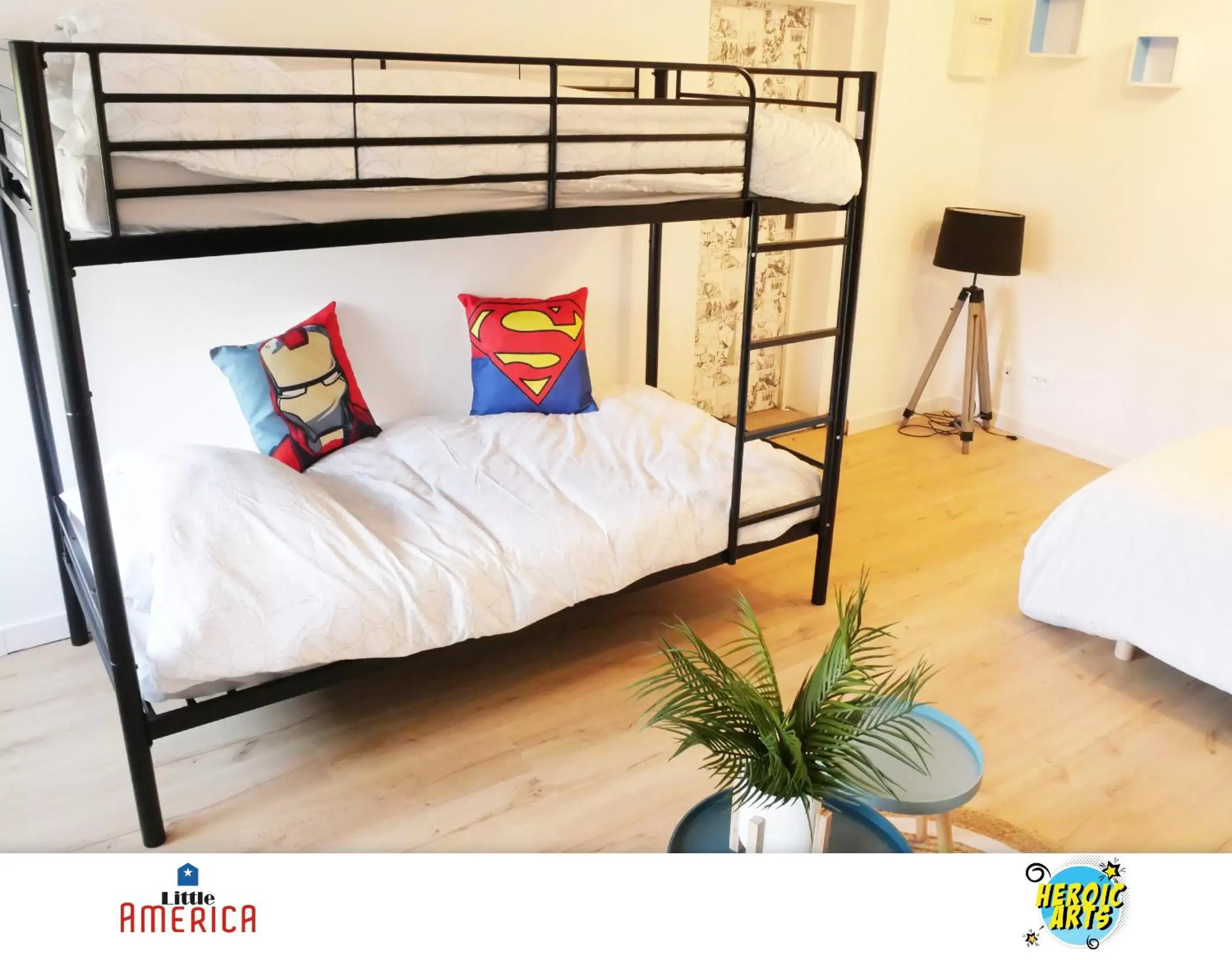 bunk bed in Little America - Appart Hôtel 3km Futuroscope