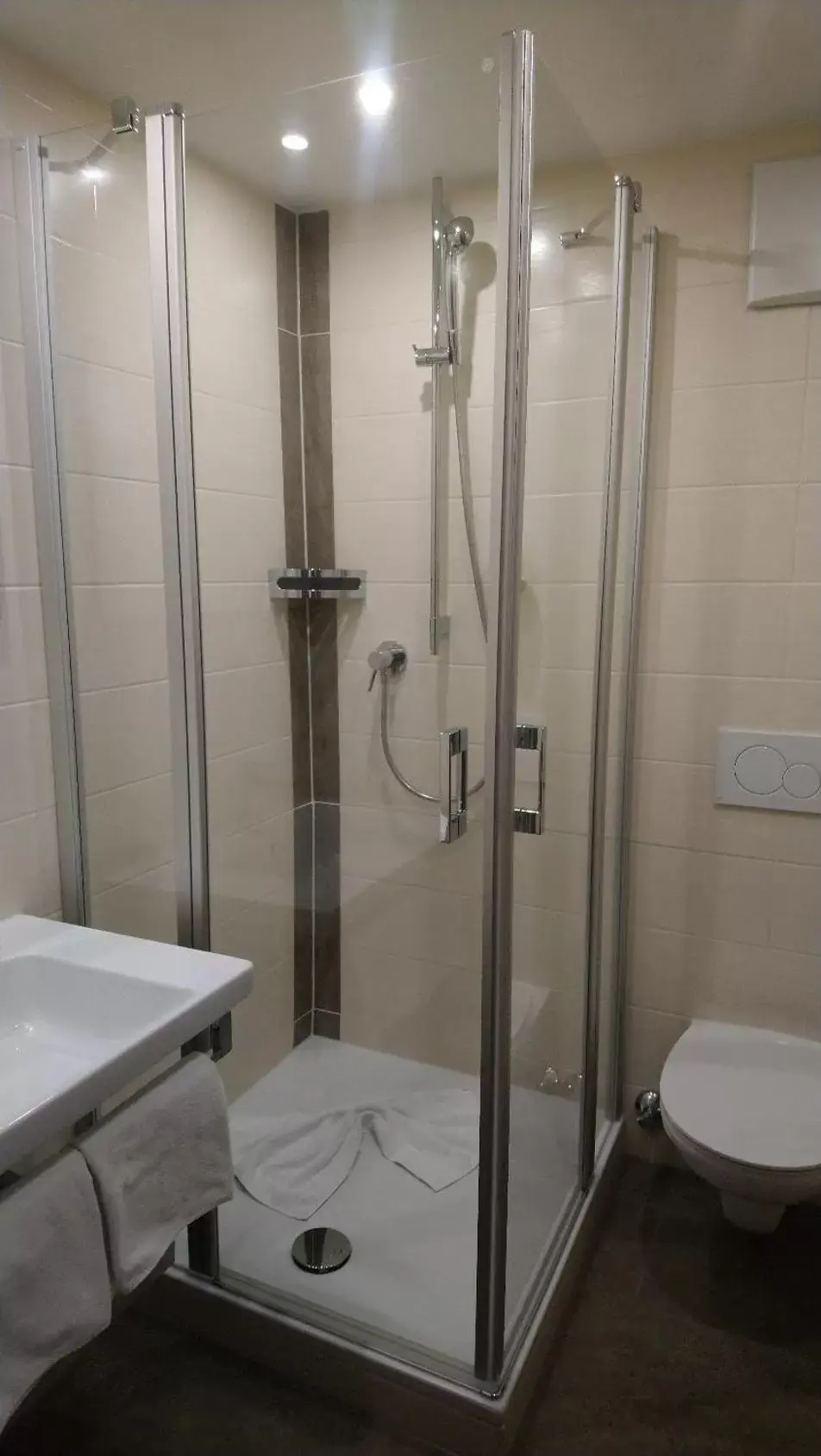 Shower, Bathroom in Hotel Sonnenhang