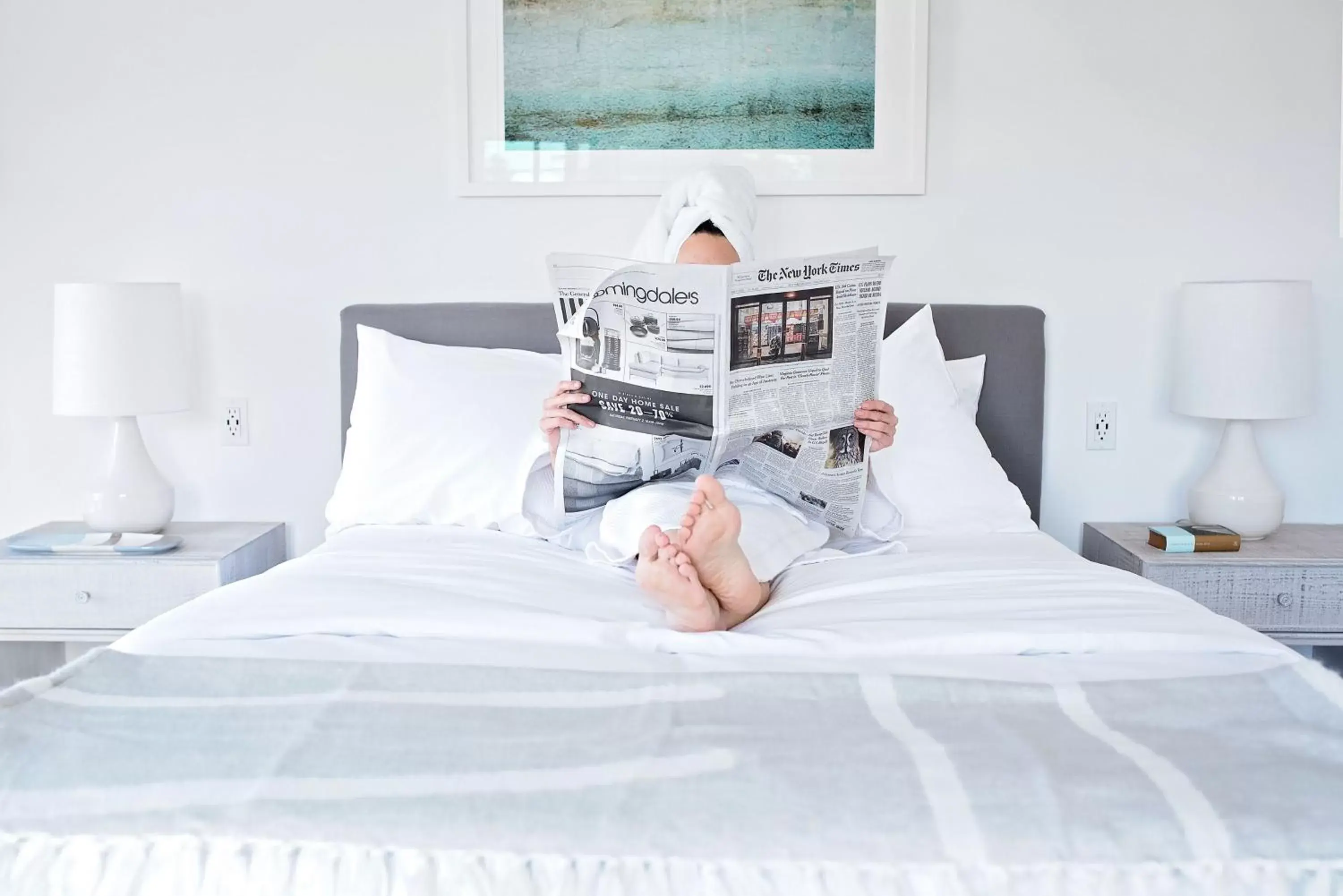 Bed in The Menhaden Hotel