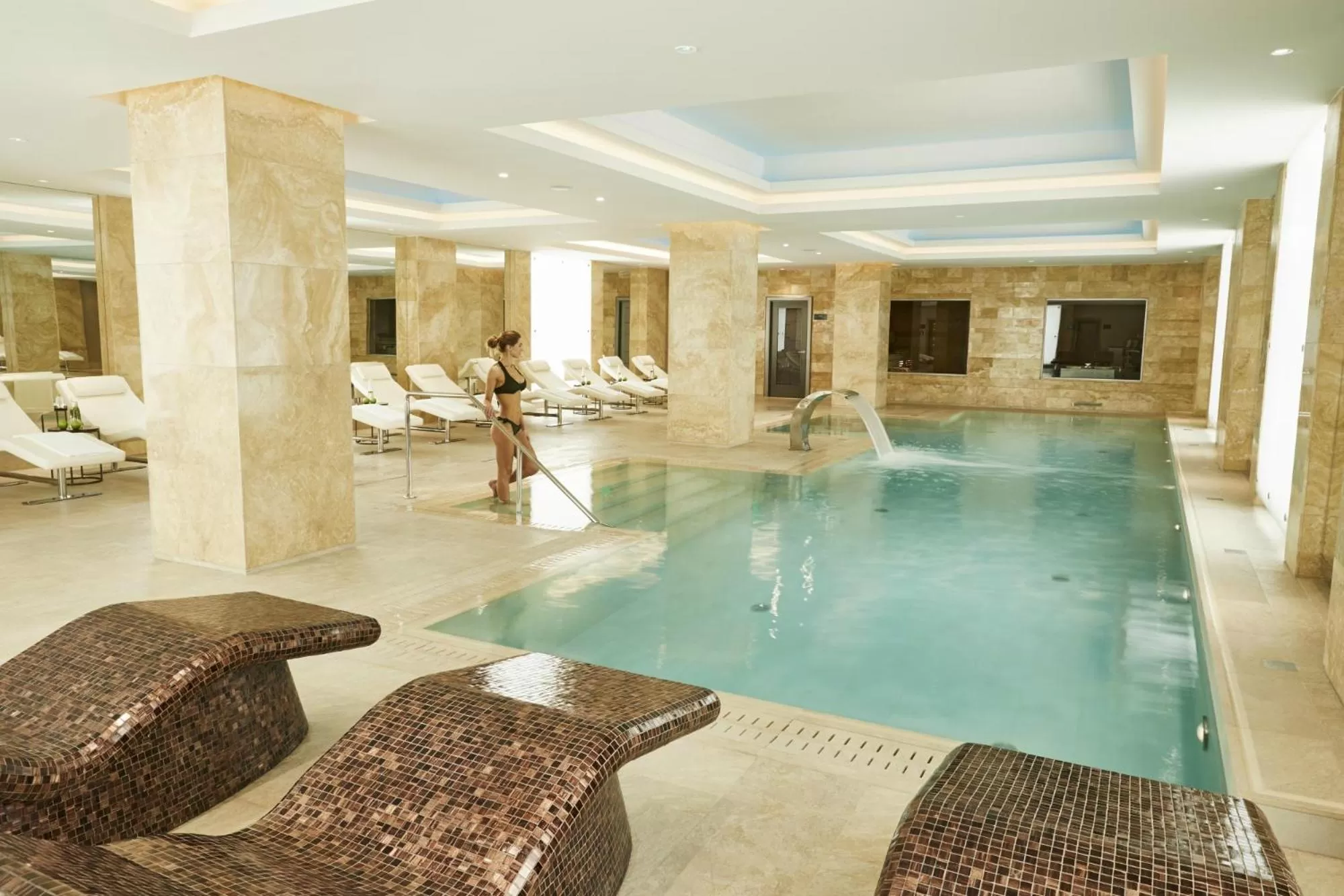 Swimming pool in Grand Hotel Kempinski Riga