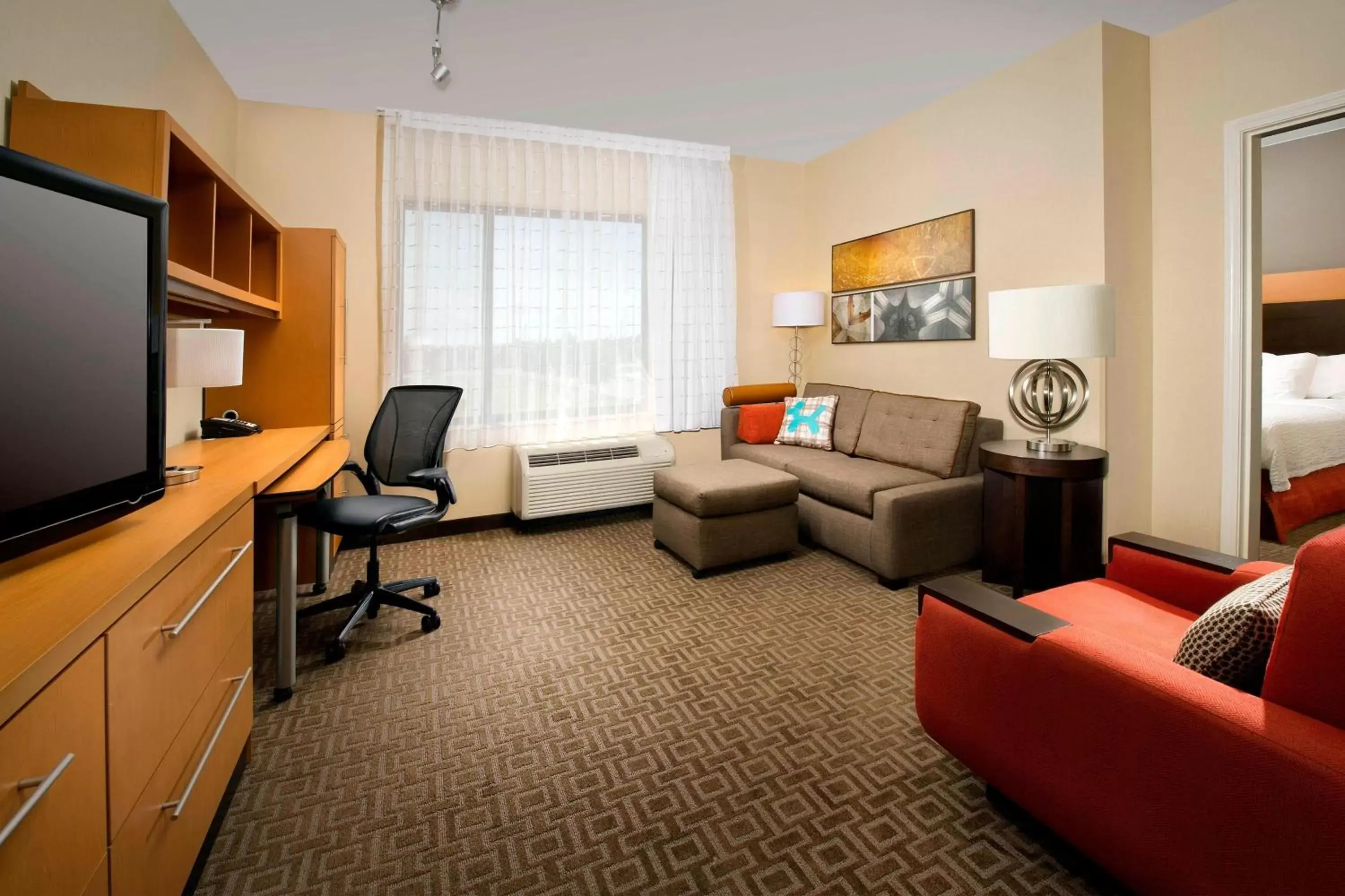 Living room, Seating Area in TownePlace Suites by Marriott Lexington Park Patuxent River Naval Air Station